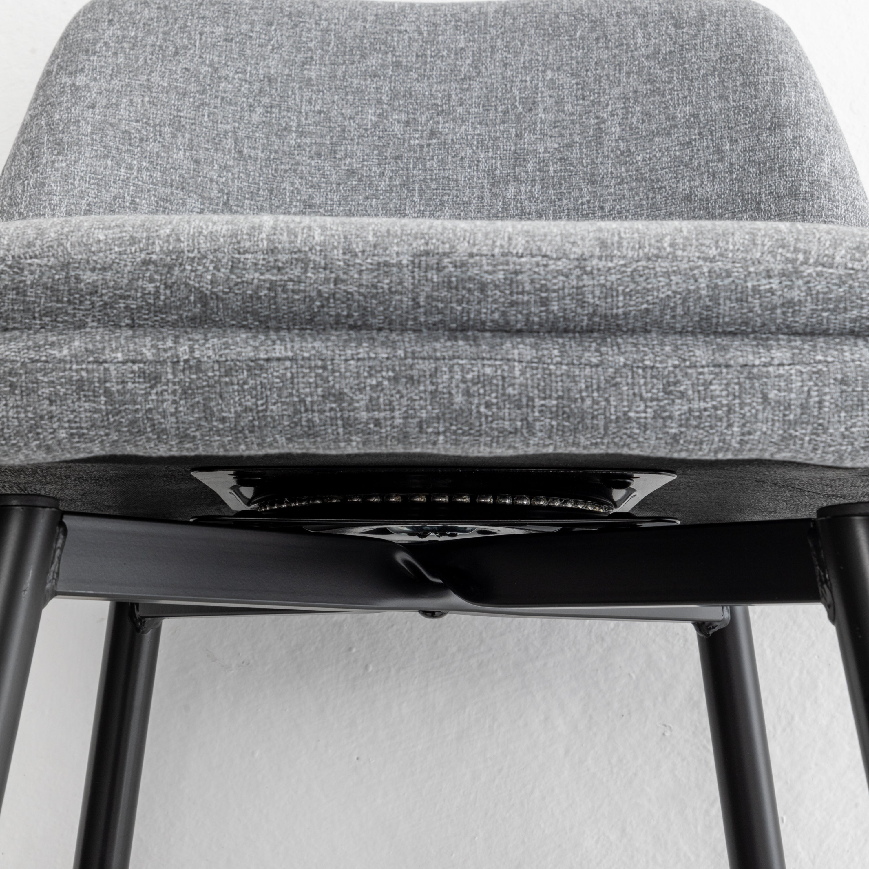 360° Swivel Counter Height Bar Stools Set of 2 - Upholstered with Back Support & Sturdy Metal Legs, 25.6