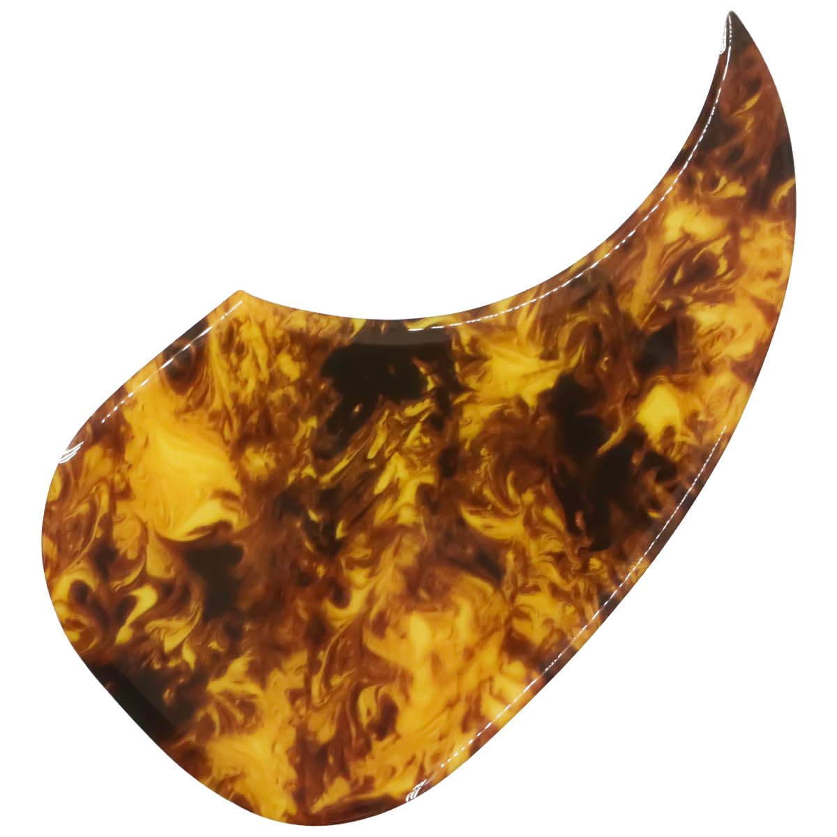Acoustic Guitar Pickguard - Thick Clear Amber Pick Guard for Most Martin Style Guitars | Perfect for Protection & Style Enhancement