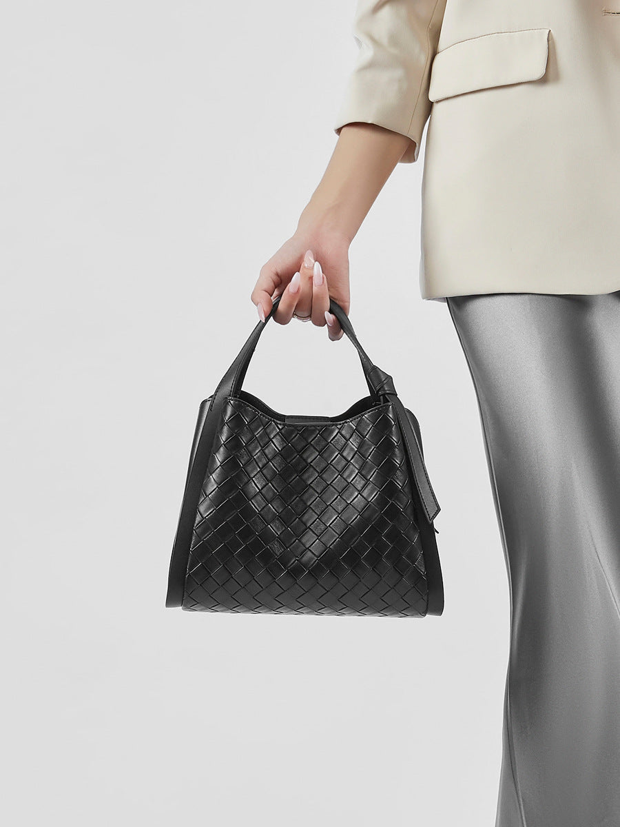 Stylish Woven Handbag with Adjustable & Detachable Straps - Perfect for Work, Travel & Everyday Use