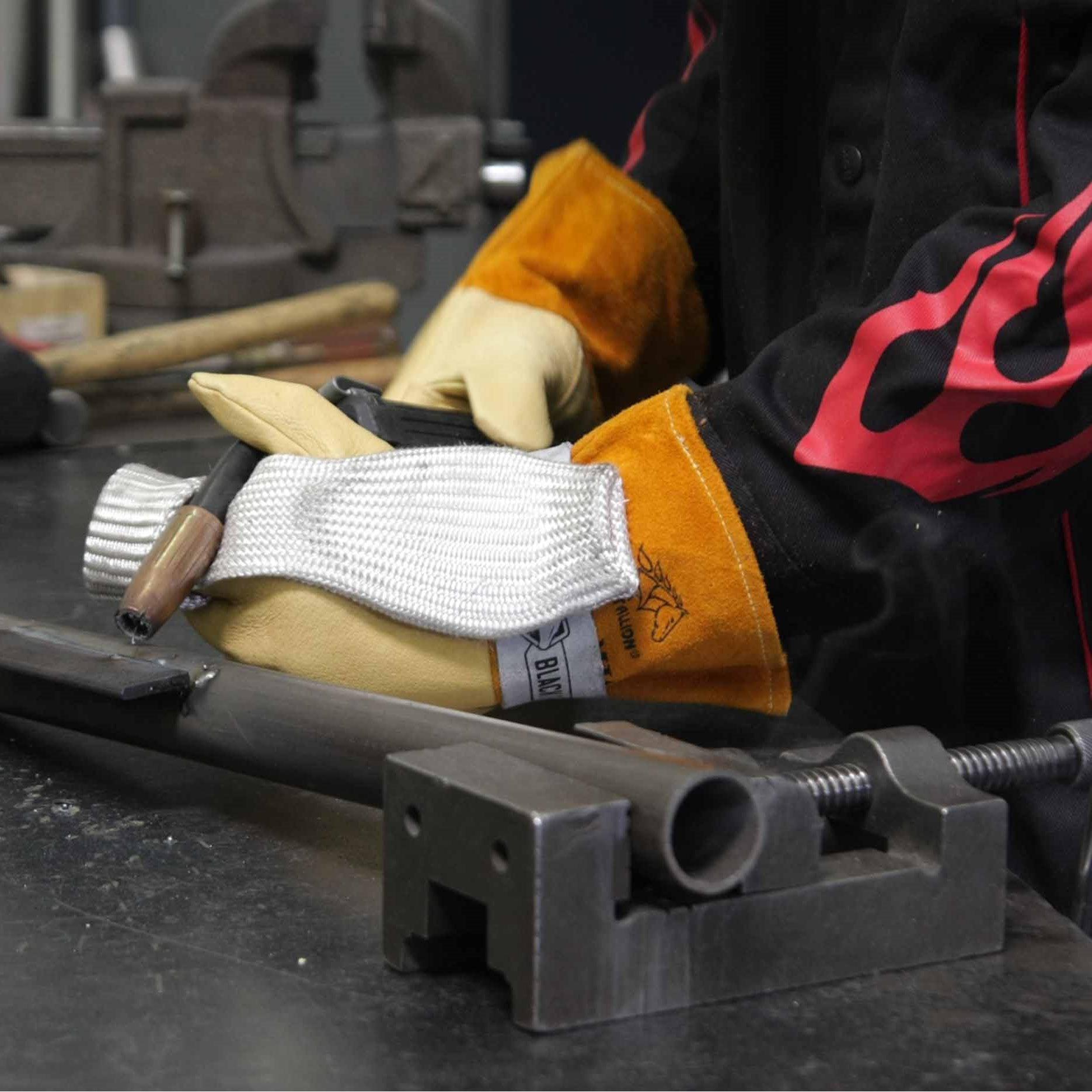 Black Stallion FlakFinger Adjustable Welding Heat Shield AT2010 WG - Heavy Duty Welding Protection for Metal Fabrication, Construction & DIY Projects