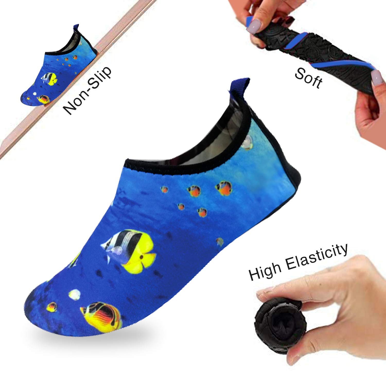 Quick-Dry Non-Slip Lightweight Water Shoes for Swimming, Beach, Pool & Outdoor Activities - Comfortable Aqua Socks for Boys, Girls, Babies & Toddlers - Perfect for Summer Water Sports, Surfing & Family Vacations