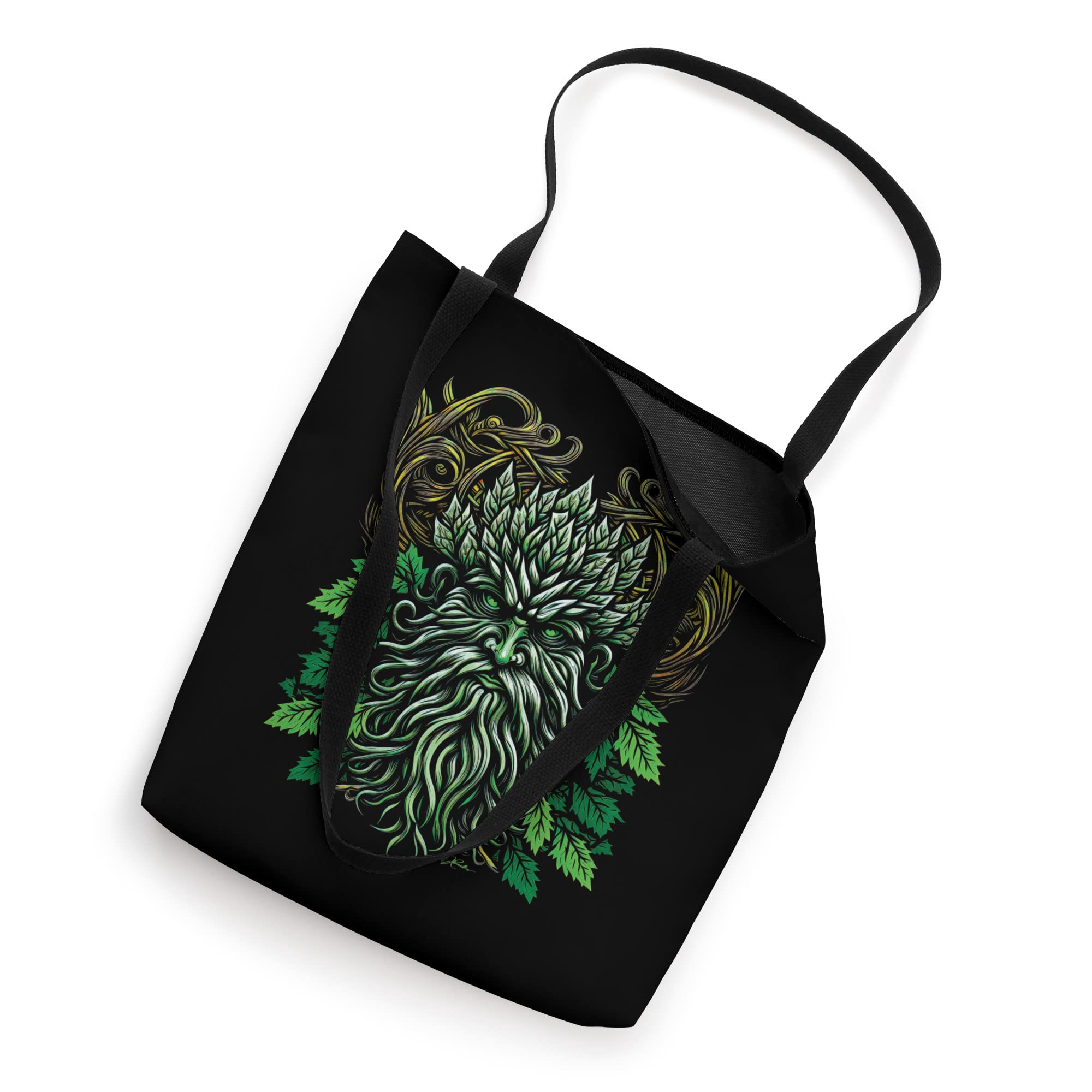JCombs: Eco-Friendly Celtic Green Man Tote Bag - Stylish Reusable Shopping Bag for Groceries, Beach & Daily Use