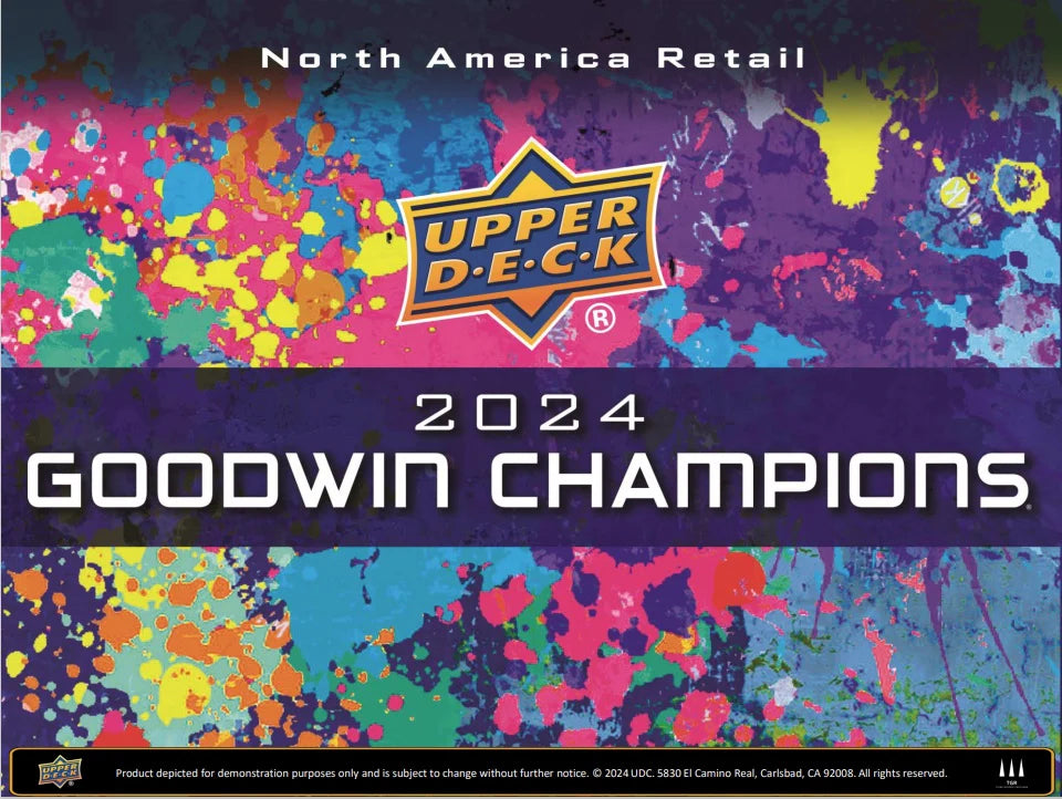 2024 Upper Deck Goodwin Champions Blaster Box - 24 Trading Card Packs with Exclusive Inserts - Perfect for Collectors & Sports Fans (Baseball, Basketball, Hockey) - Great for Gifts, Game Nights & Trading Card Battles