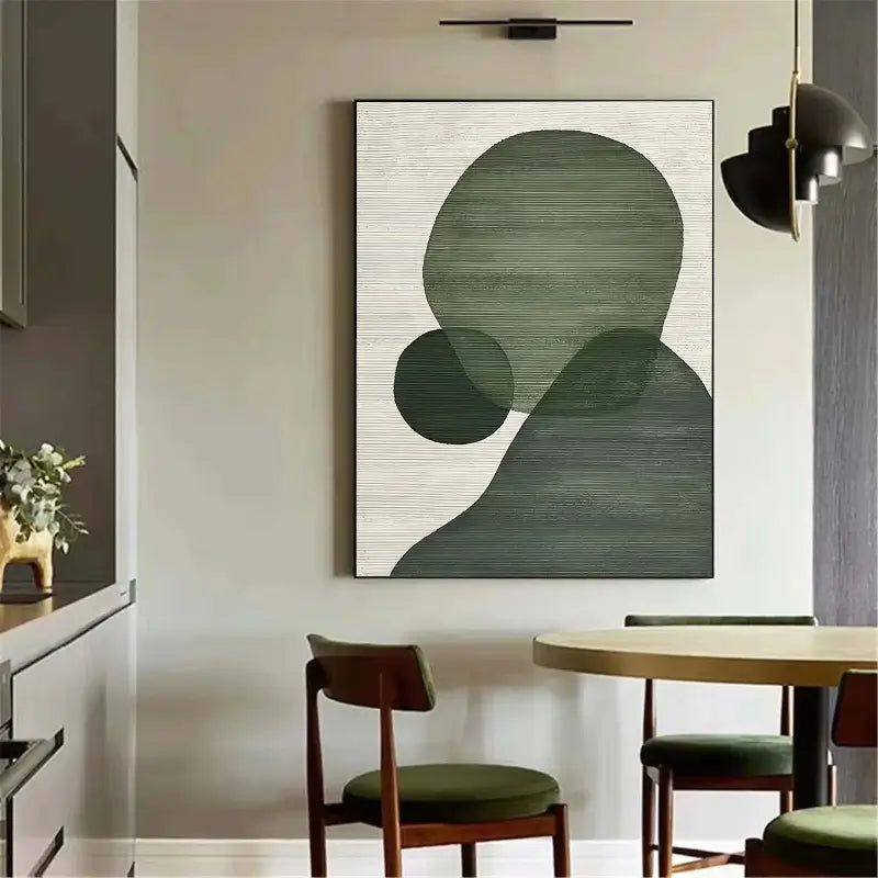 Abstract Tranquility Art Painting - Modern Wall Decor for Living Room, Bedroom & Office - Handmade Canvas Artwork #WS013