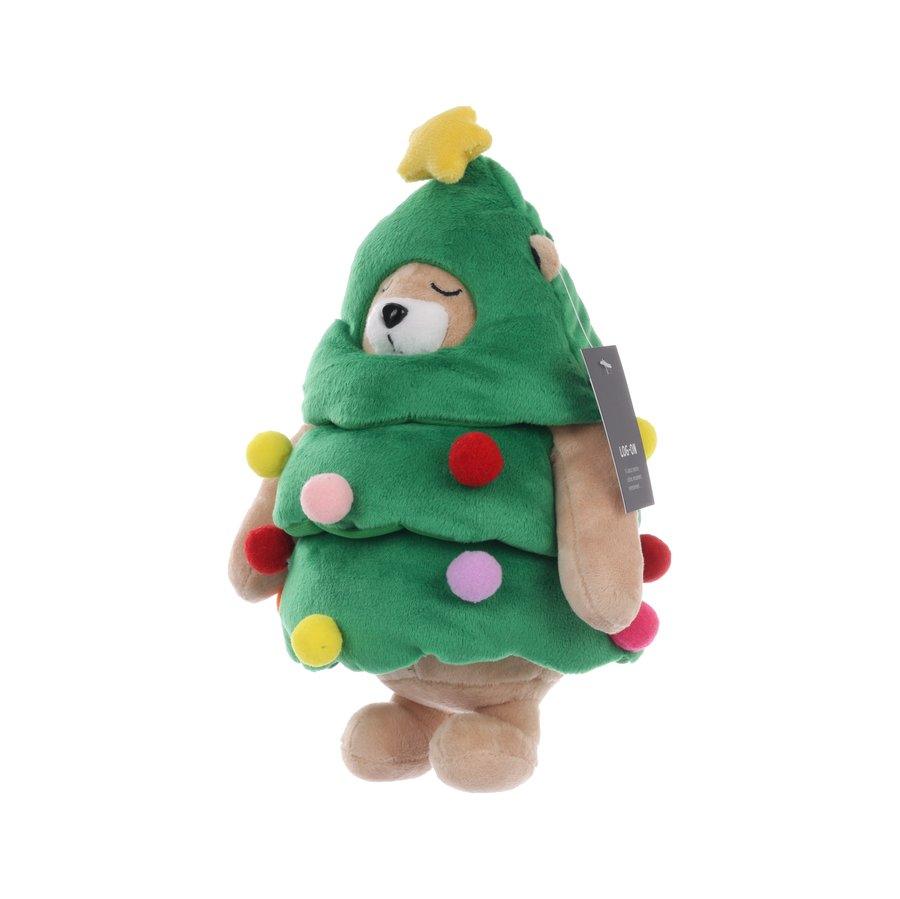 LOG ON MF Bear Plush Christmas Tree Edition - Cute Holiday Stuffed Animal Toy for Xmas Decorations, Gifts & Kids Room Decor