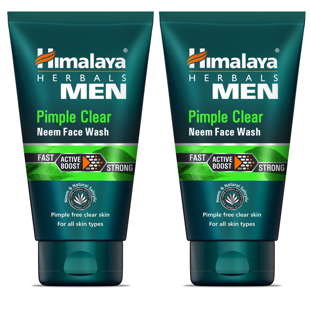 Himalaya Herbals Men Pimple Clear Neem Face Wash for Acne & Oily Skin - 100ml (Pack of 2) - Deep Cleansing & Oil Control for Daily Skincare Routine