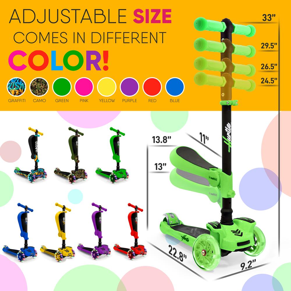Mini Kids Toy Scooter - Lightweight Foldable Scooter for Boys & Girls Ages 3-8 - Perfect for Outdoor Play, Park Rides & Backyard Fun
