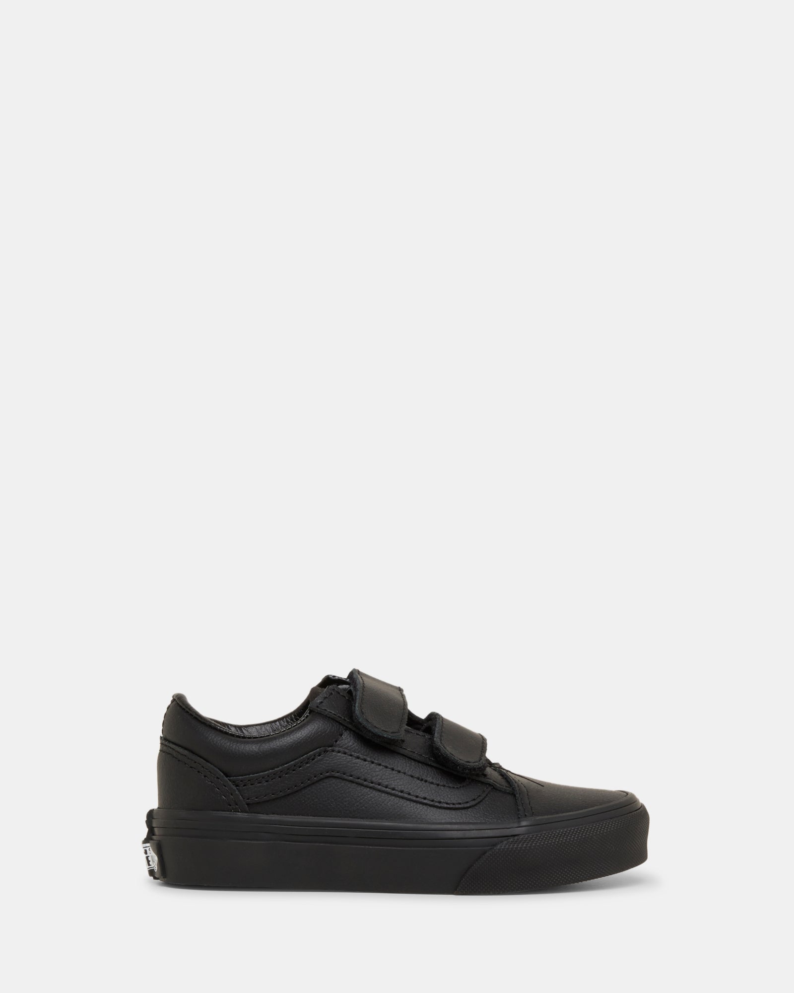 Vans Old Skool Black Leather Sneakers for Youth - Classic Skate Shoes for School, Streetwear & Casual Outfits