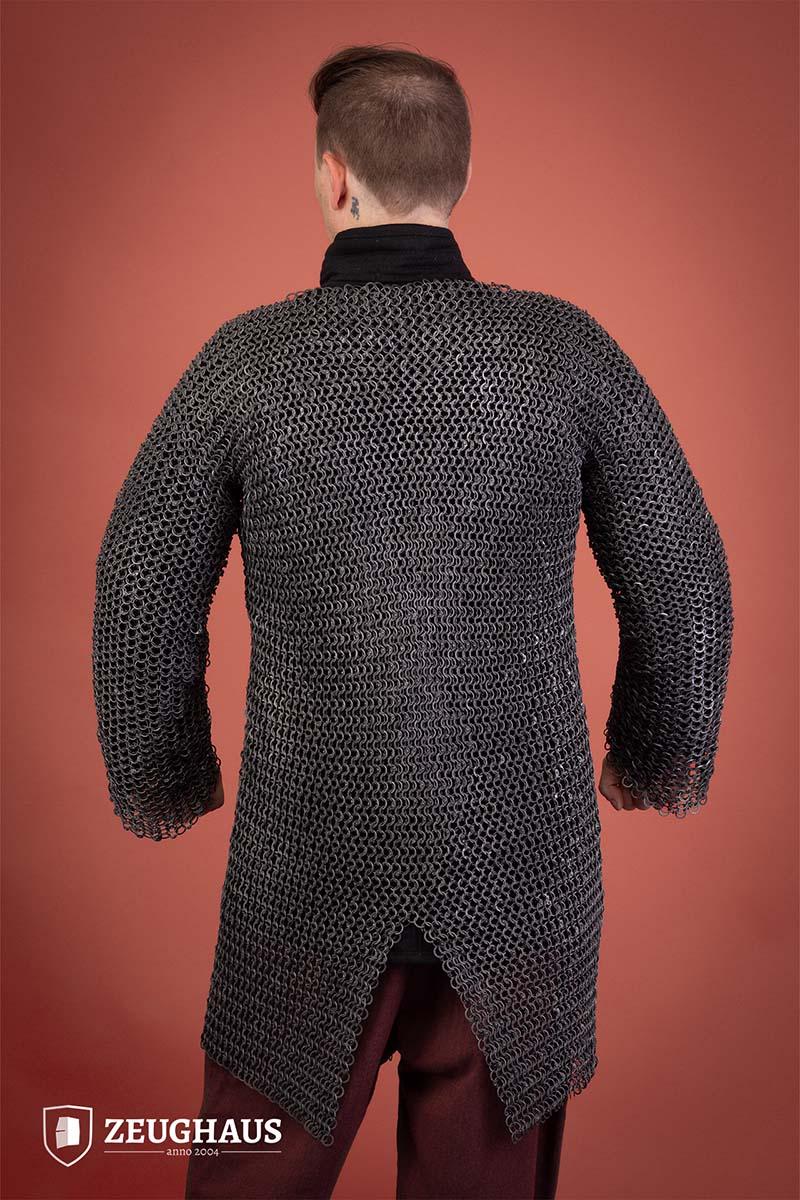 Chainmail Hauberk with Round Ring Riveted 10mm Aluminum - Perfect for LARP, Cosplay, Medieval Reenactment & Historical Costumes