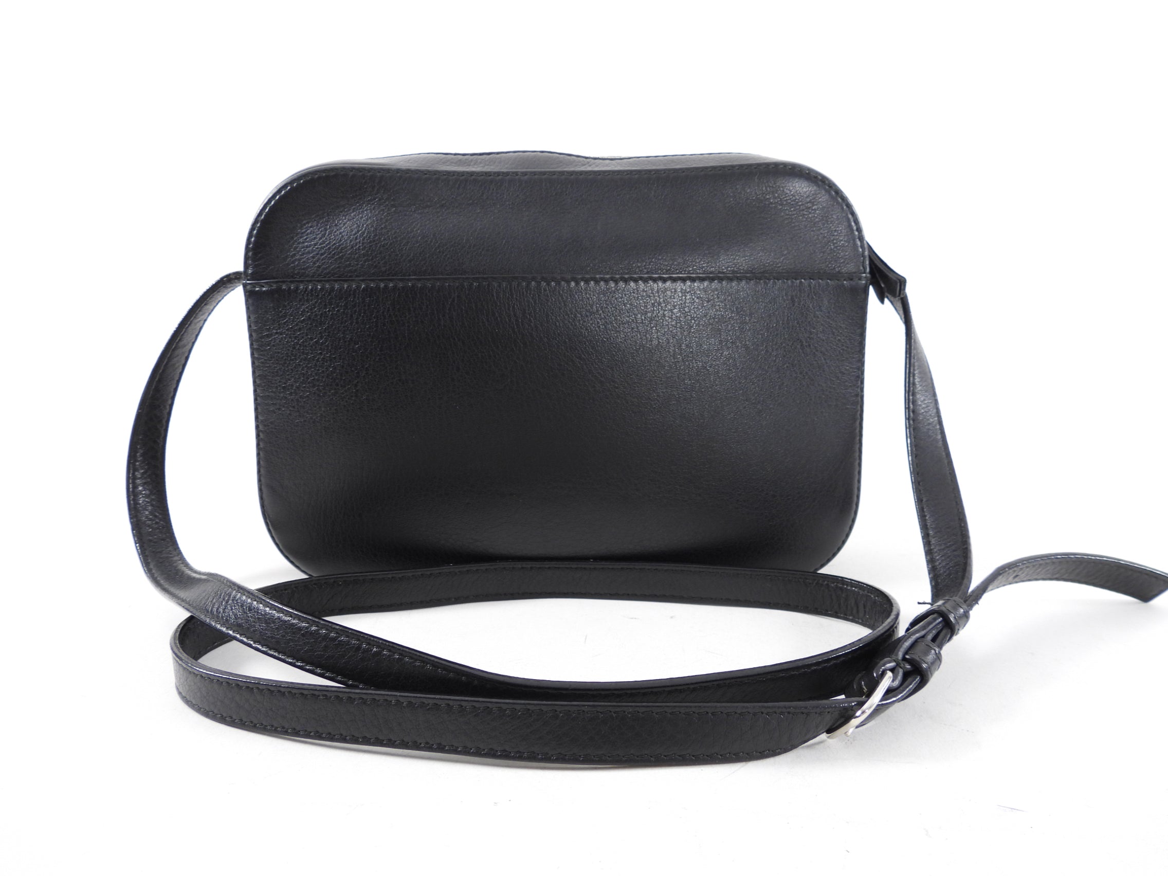Balenciaga Black Leather Medium Everyday Camera Bag for Women - Stylish Crossbody Bag for Travel, Work & Daily Use