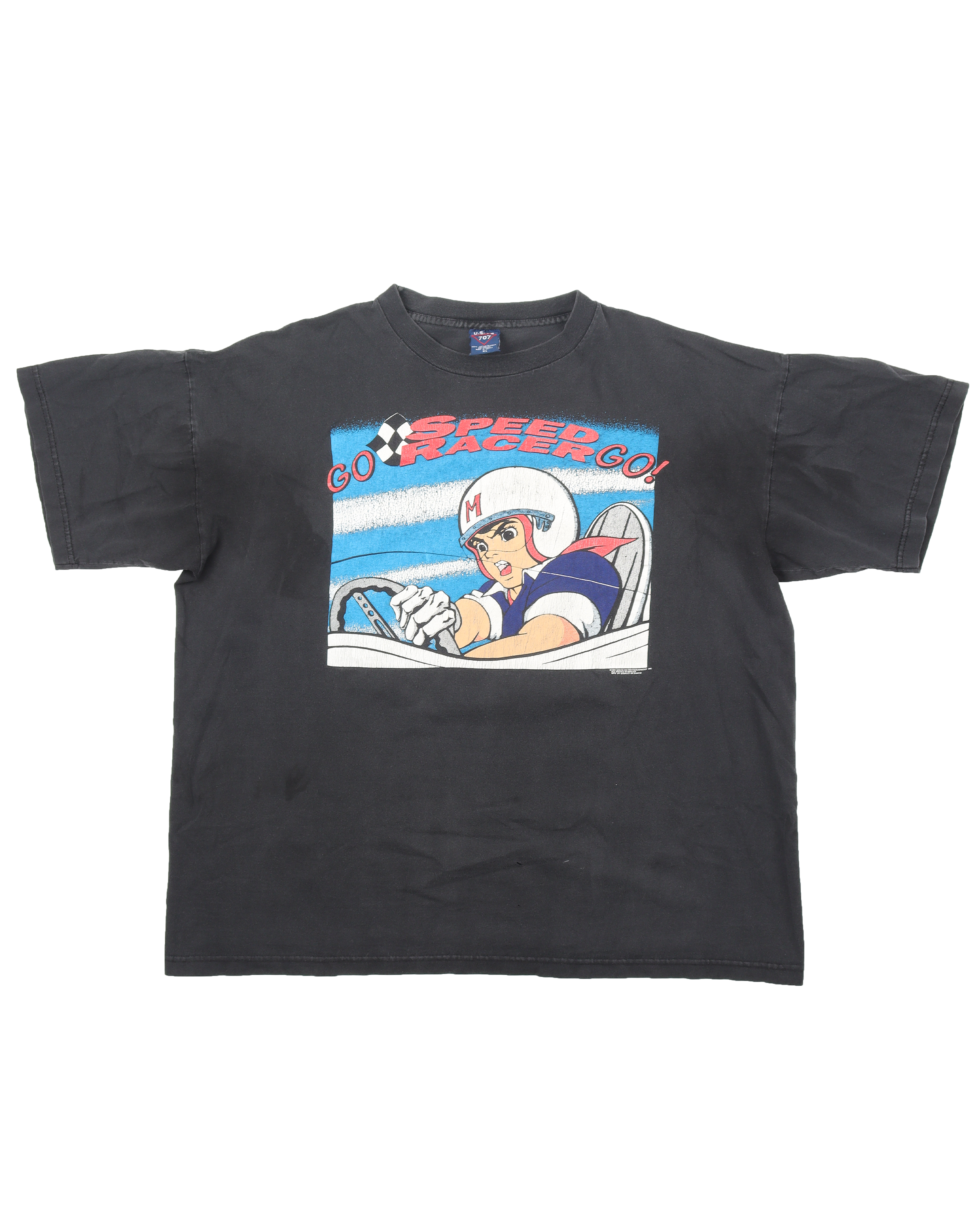 Vintage 1990s Speed Racer Anime T-Shirt - Retro Cartoon Graphic Tee for Men & Women - Perfect for Cosplay, Anime Conventions & Casual Wear