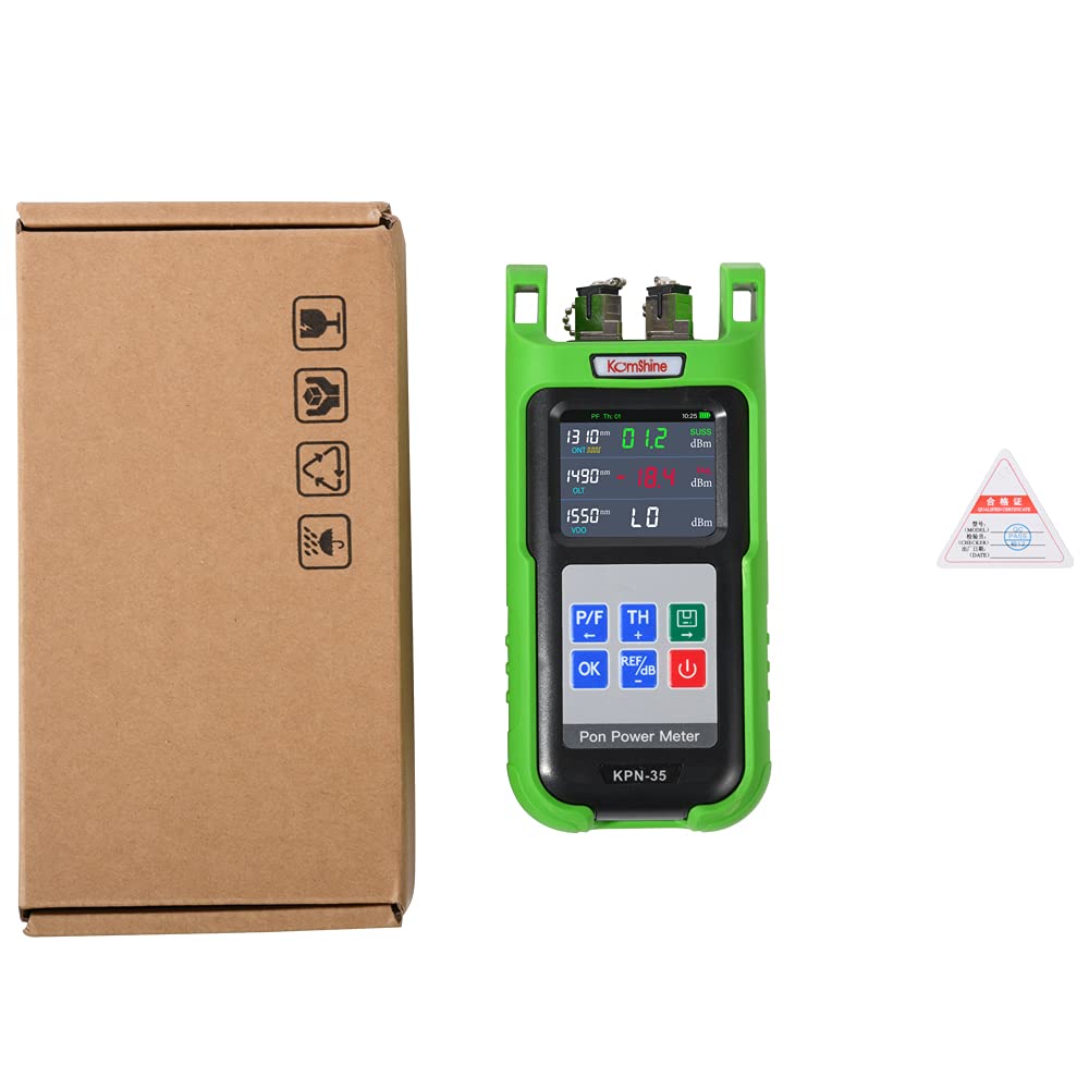 1310/1490/1550nm PON Power Meter - Optical Fiber Tester with SC/APC Adapter for PON Network Detection | Burst Mode Measurement for 1310nm Upstream | Ideal for FTTH Installation & Fiber Optic Maintenance