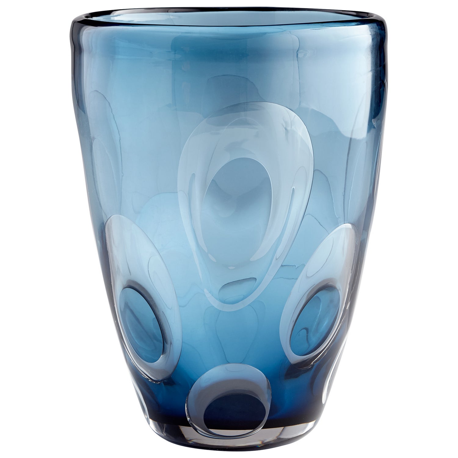 Cyan Design 07269 Royale Vase - Large Blue Ceramic Vase for Home Decor, Wedding Centerpiece & Luxury Gift