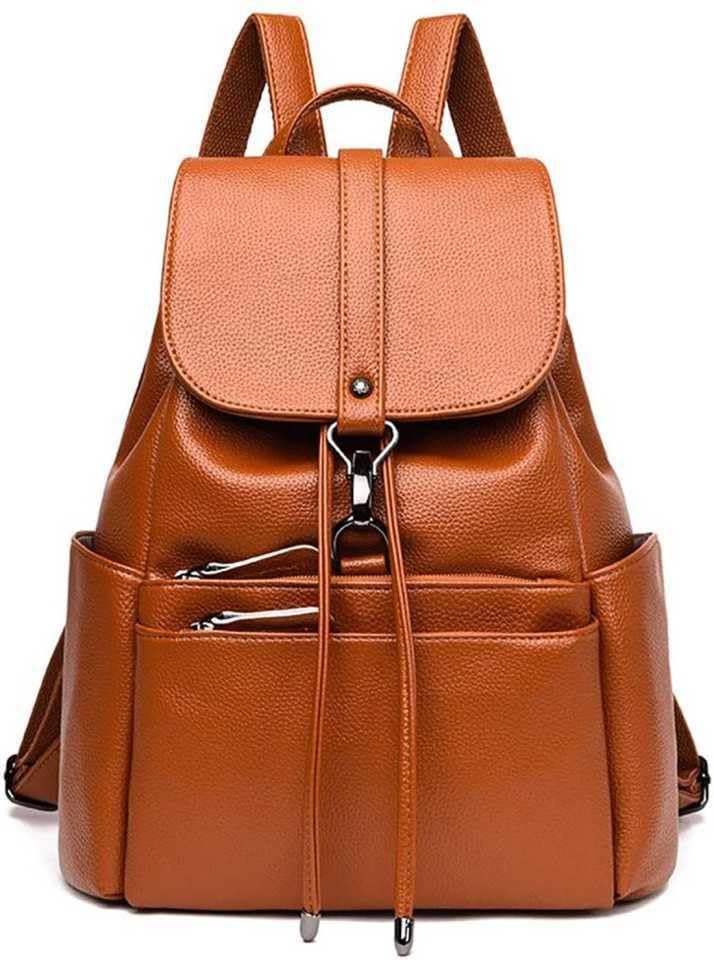 Stylish 10L Small Backpack for Women & Girls - Convertible Handbag & Shoulder Bag in Brown - Perfect for School, Travel & Everyday Use