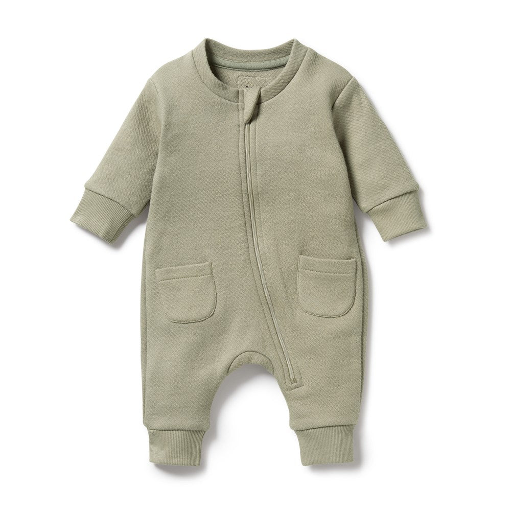 Organic Oak Quilted Growsuit for Babies - Soft, Breathable & Eco-Friendly - Perfect for Newborns, Infants & Toddlers - Ideal for Playtime, Naptime & Outdoor Adventures