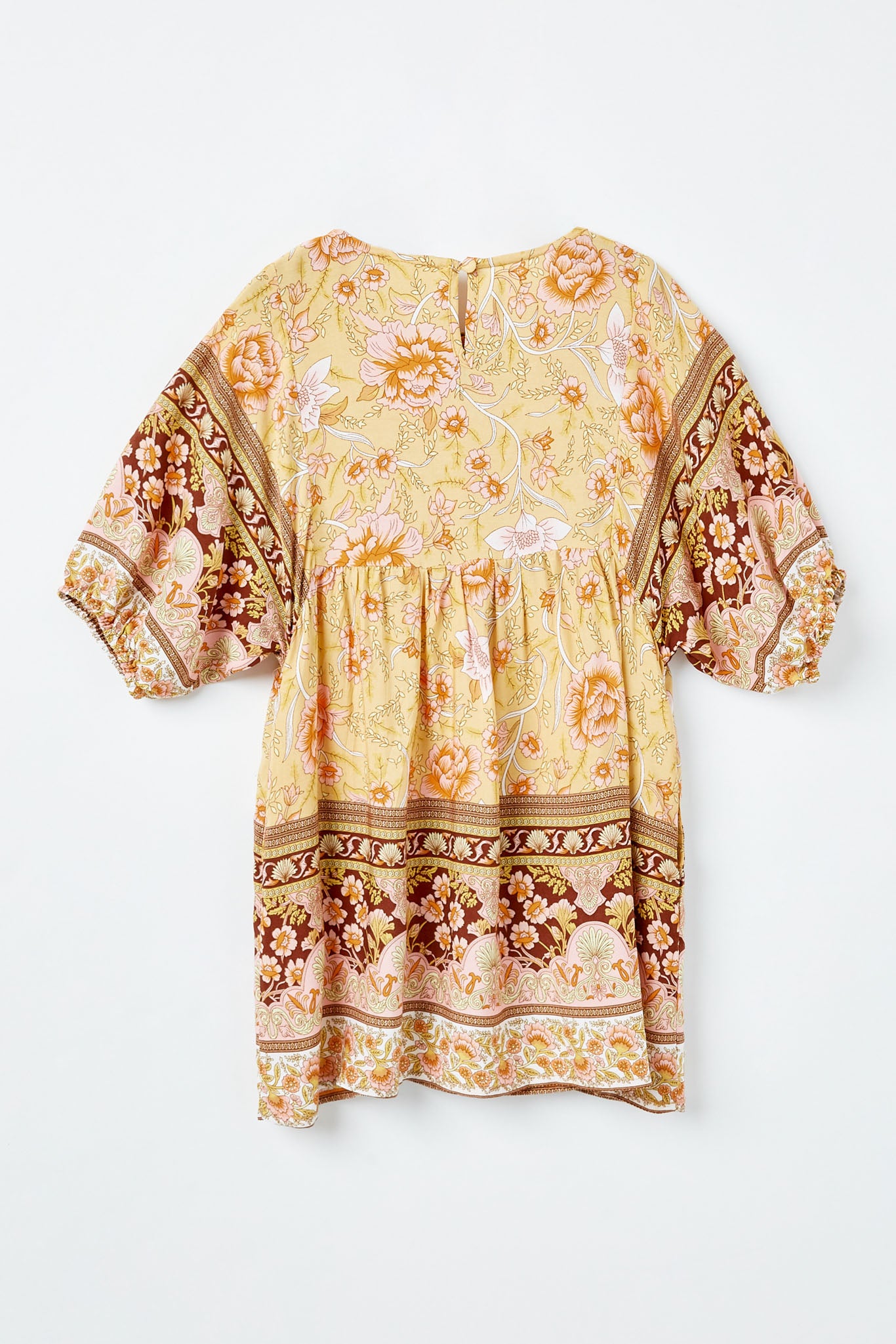 Stylish Border Print Tunic Top for Women - Flowy Casual Blouse with Contrast Trim - Perfect for Work, Weekend & Vacation Outfits
