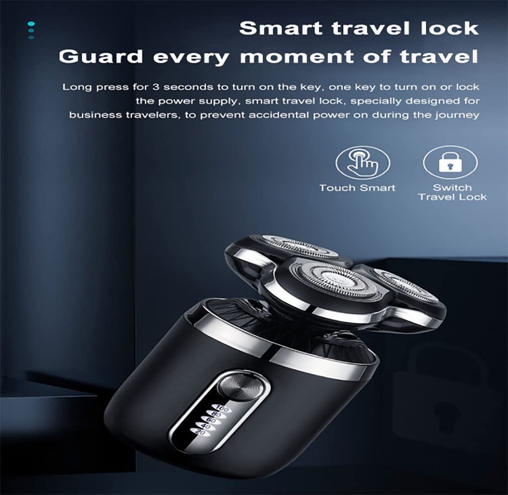 5-in-1 Electric Shaver for Bald Men - USB Rechargeable Waterproof Head & Body Trimmer with Nose Hair Remover - Portable Men's Grooming Kit for Travel, Gym & Home Use - Black