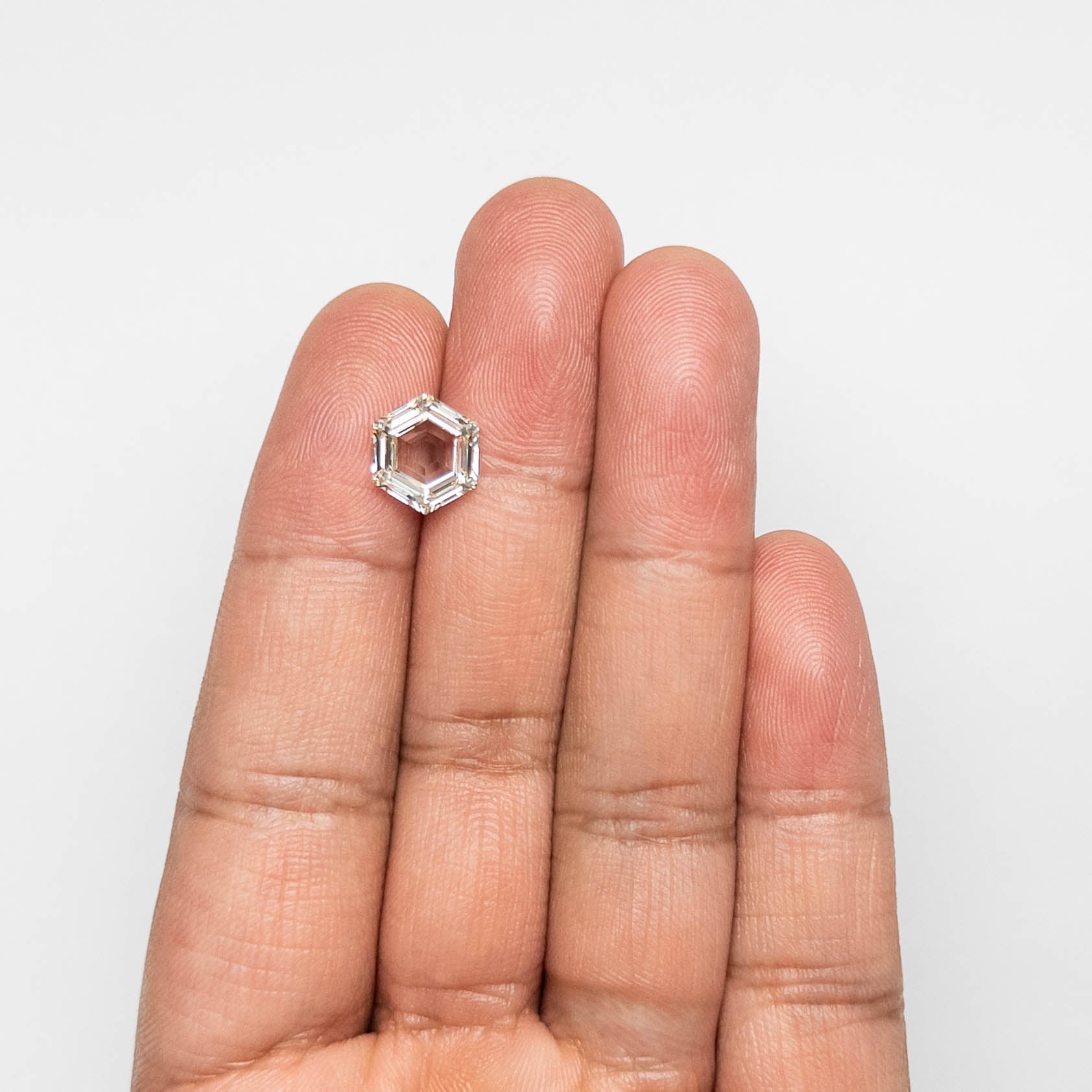 3.15ct GIA Certified M Color VVS2 Clarity Hexagon Step Cut Diamond - 10.56x9.17x3.79mm for Engagement Rings & Fine Jewelry