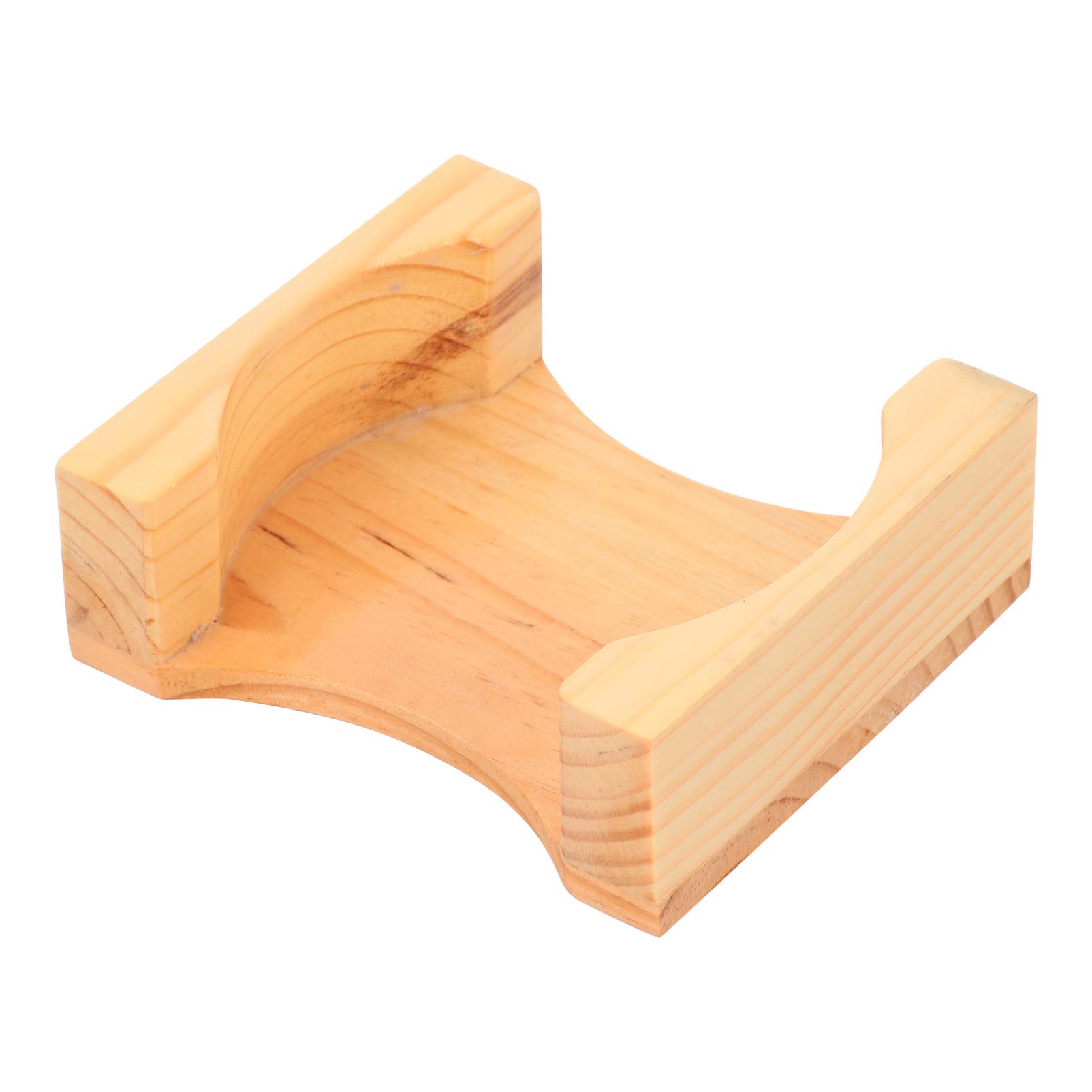 Hemoton Wooden Coaster Holder - Minimalist Round Coaster Stand Organizer for Tea Cups & Drinks - Kitchen & Dining Room Decor - Perfect for Home, Office, or Cafe Use
