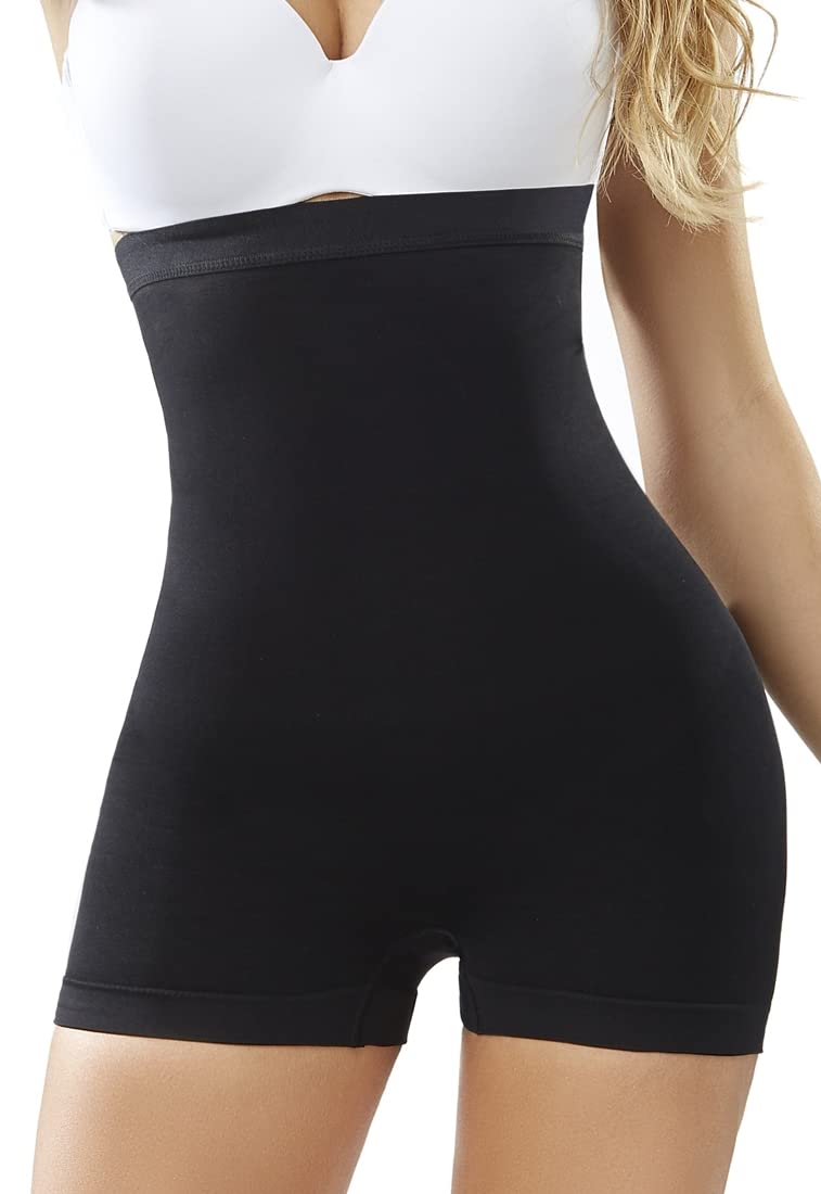 Seamless Shapewear for Women - Anti-Slip Open Bust Bodysuit & Mid-Thigh Boxer Slimming Panty | Tummy Control & Waist Trainer for Everyday Wear, Special Occasions & Postpartum Recovery