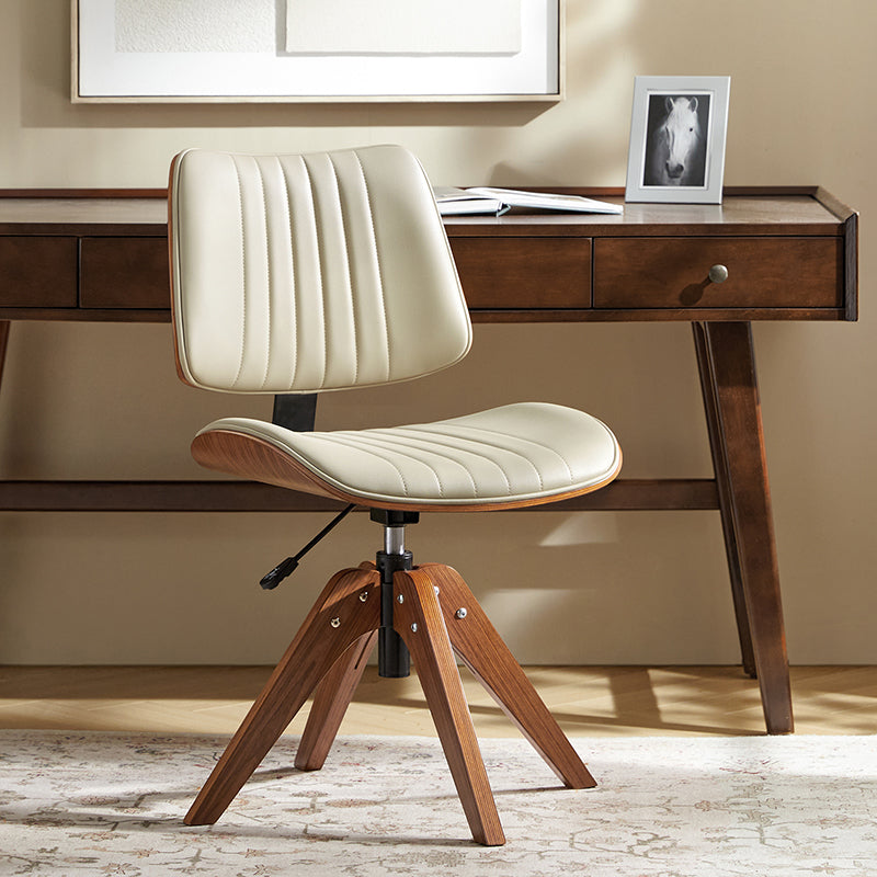 Griselda Adjustable Office Chair with Stable Wooden Frame & Ergonomic Back Support - Perfect for Home Office, Gaming, and Workspace Comfort