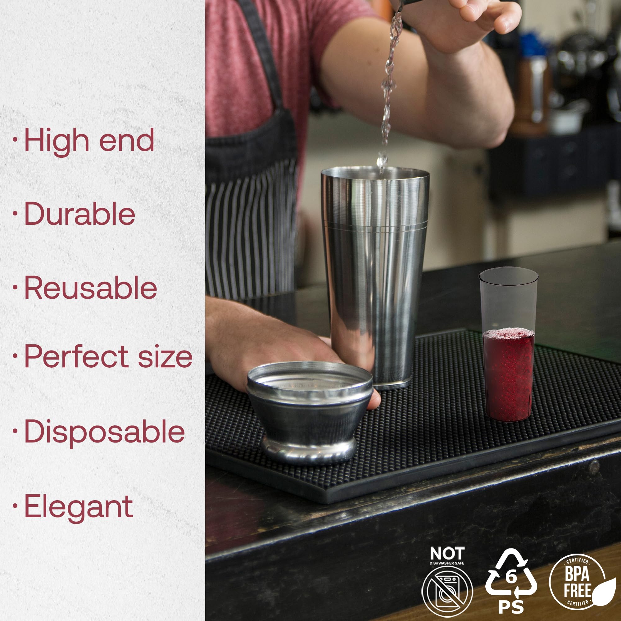 Smarty Had A Party 10 oz Clear Disposable Plastic Cups – Pack of 250 | Premium Party Tumblers for Cocktails, Smoothies & Events | Great for Iced Coffee, Wine & Beverages | Perfect for Home Parties, Weddings & Outdoor Gatherings