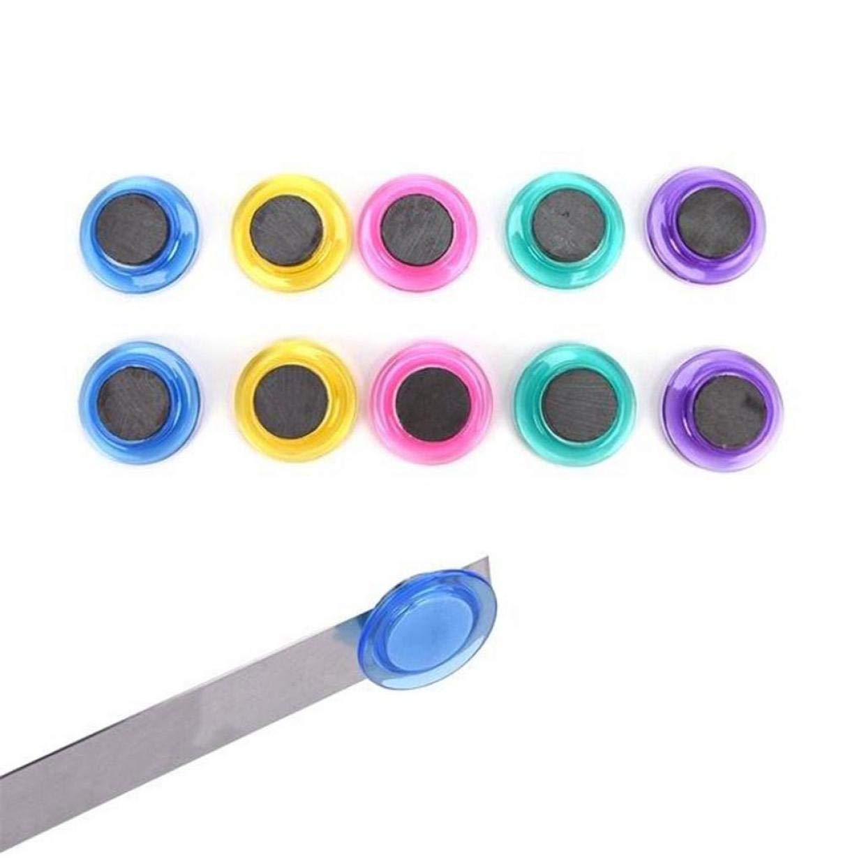 PLESIU Round Whiteboard Magnet - Colorful Mini Fridge Magnets for Home, School & Office - Perfect for Notes, Photos & Reminders on Whiteboards, Fridges & Metal Surfaces