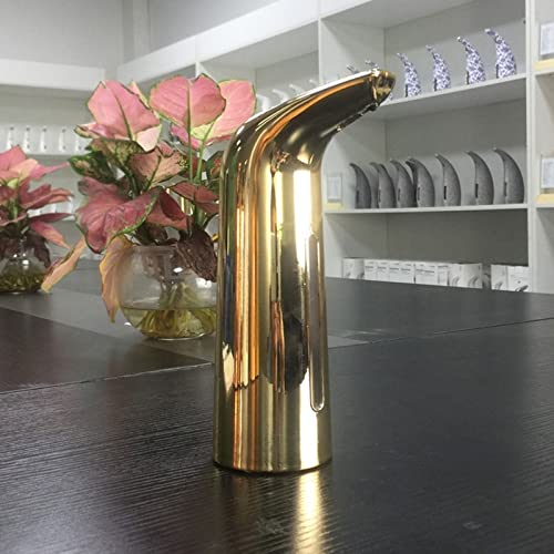 Automatic Touchless Soap Dispenser 400ML - Infrared Sensor Hands-Free Liquid Soap & Sanitizer Pump for Bathroom, Kitchen, and Office (Gold)