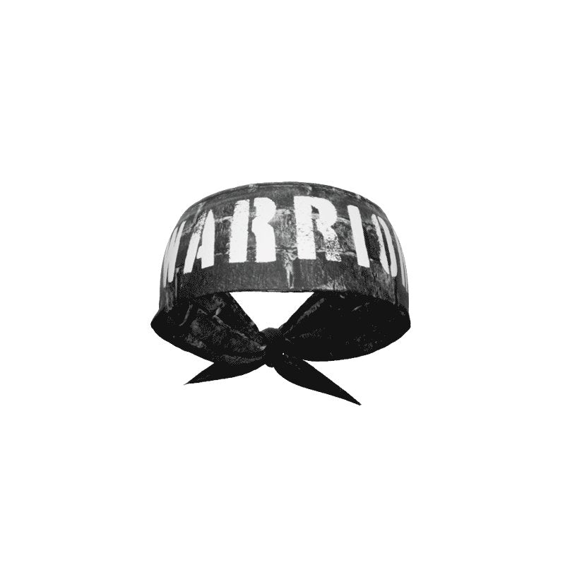 Warrior Tie Headband for Women & Men - Adjustable Sports Headband for Running, Yoga, Workouts & Fitness - Sweat-Wicking & Non-Slip Hair Accessory