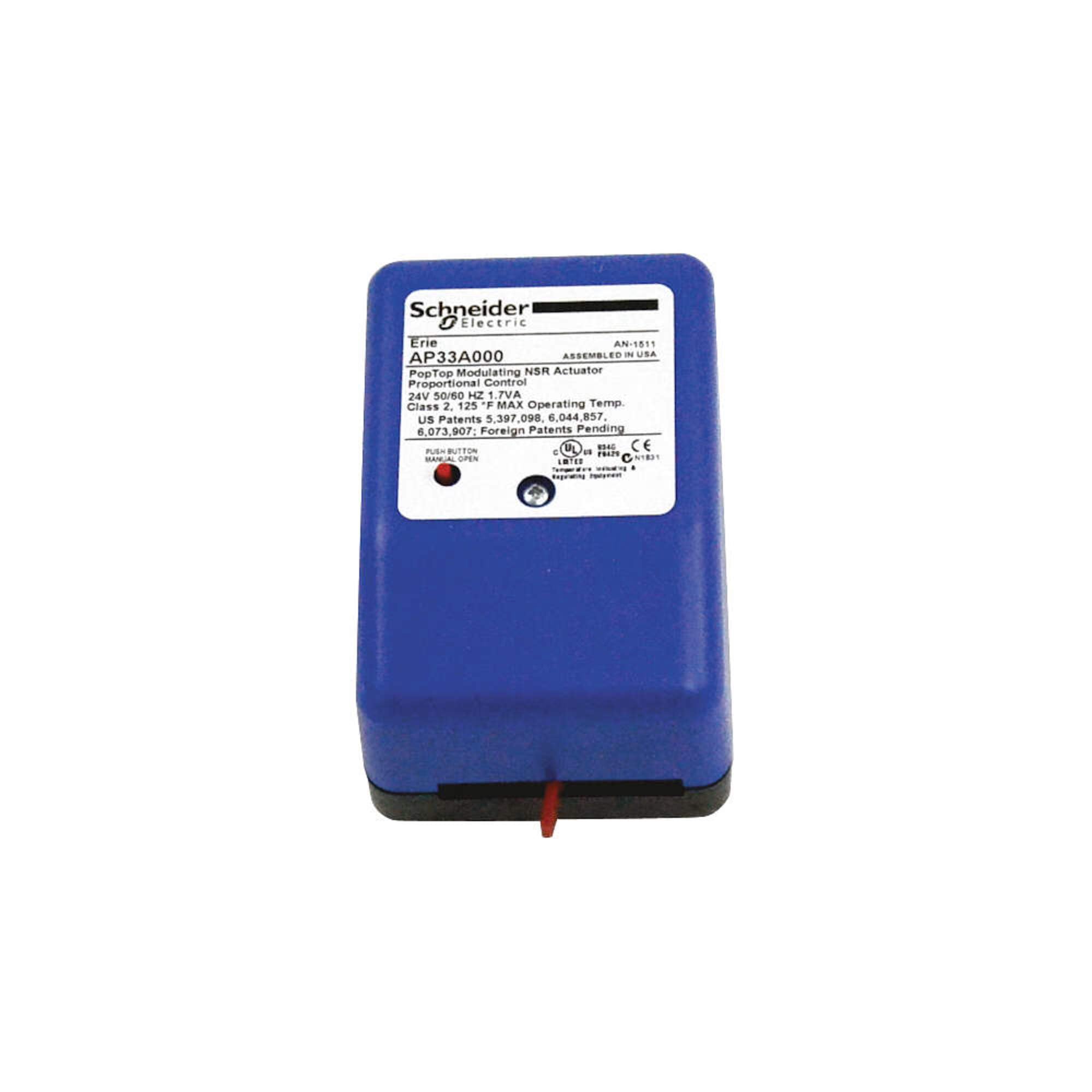 Schneider Electric AP33A000 Tac Erie Non-Spring Return Floating Proportional Actuator 24V 65mA - HVAC System Control for Commercial Buildings