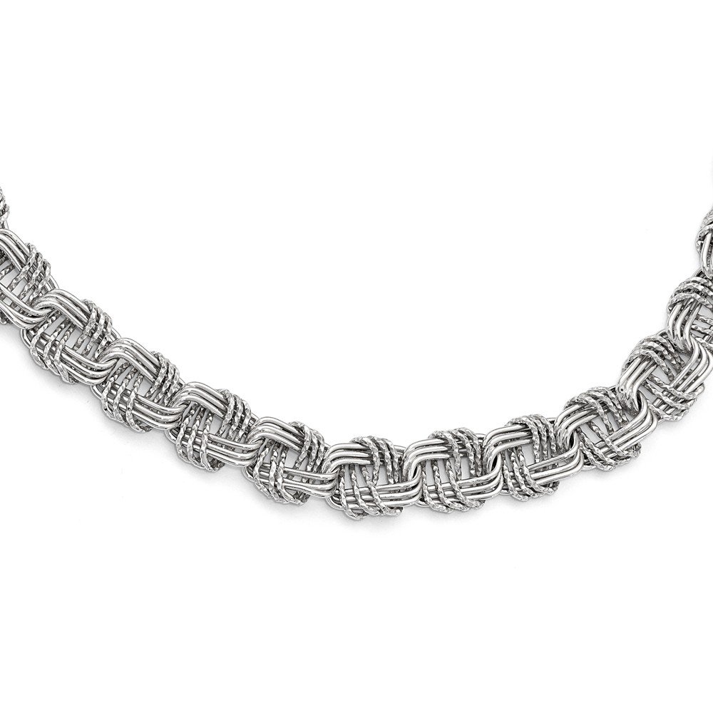 Sterling Silver Polished Necklace with 1-Inch Extension Chain - Elegant Jewelry for Women, Perfect for Everyday Wear, Parties, and Gifts