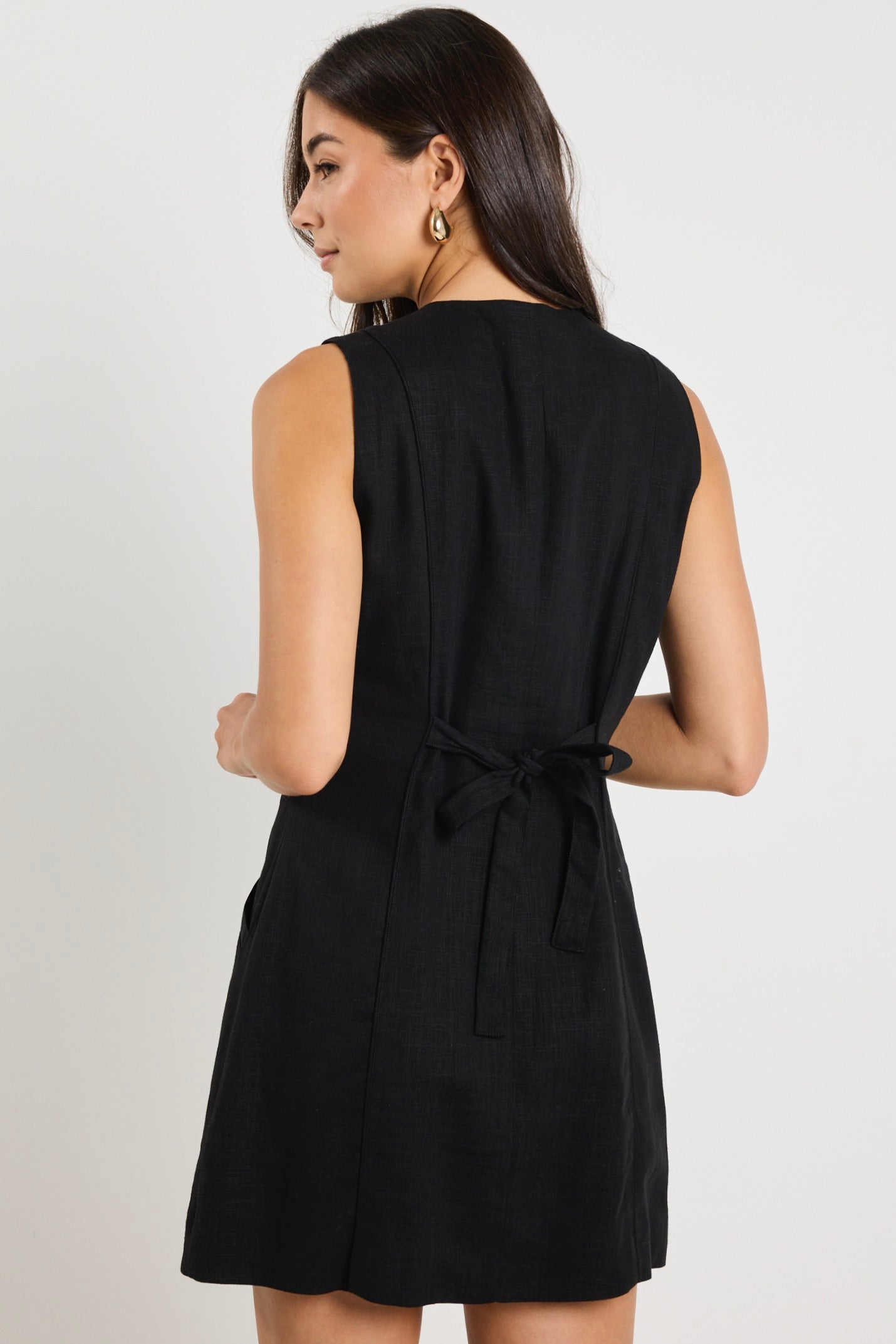 Escape Black Mini Vest Dress - Stylish & Comfortable Women's Sleeveless Dress for Casual Wear, Night Out, and Summer Fashion