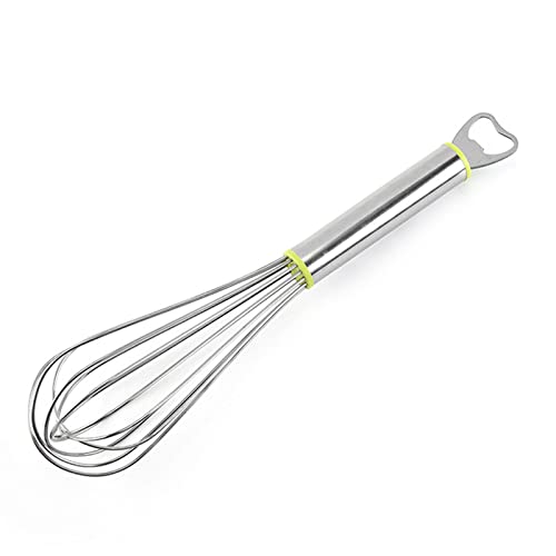 Stainless Steel Egg Beater with Corkscrew - Hand Mixer for Baking, Cooking & Whisking Eggs - Perfect for Kitchen, Camping & DIY Projects