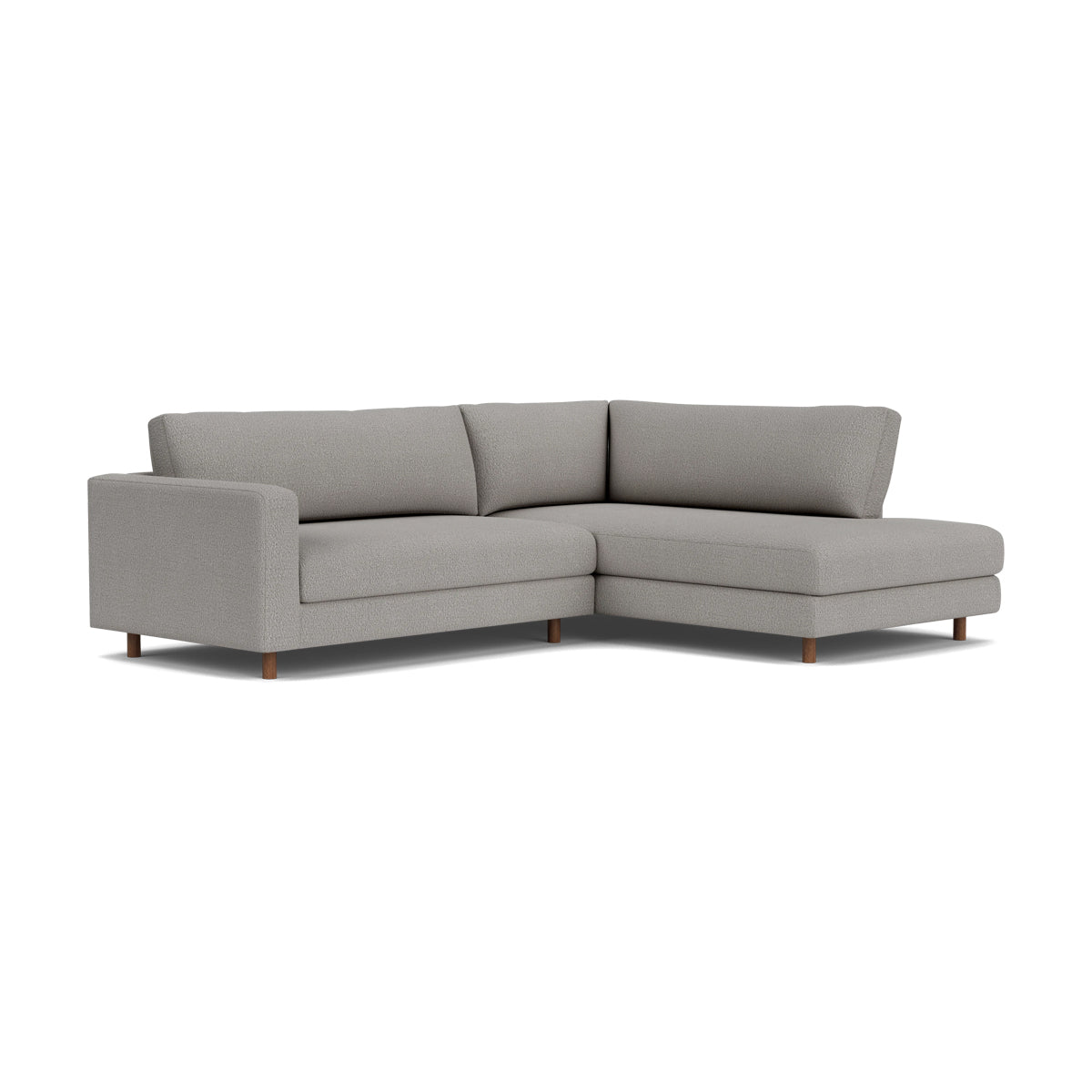 Douglas Boucle Right Corner Sofa - Modern L-Shaped Sectional Couch for Living Room, Lounge & Small Spaces - Soft Upholstered Fabric, Comfortable Seating for Home & Office