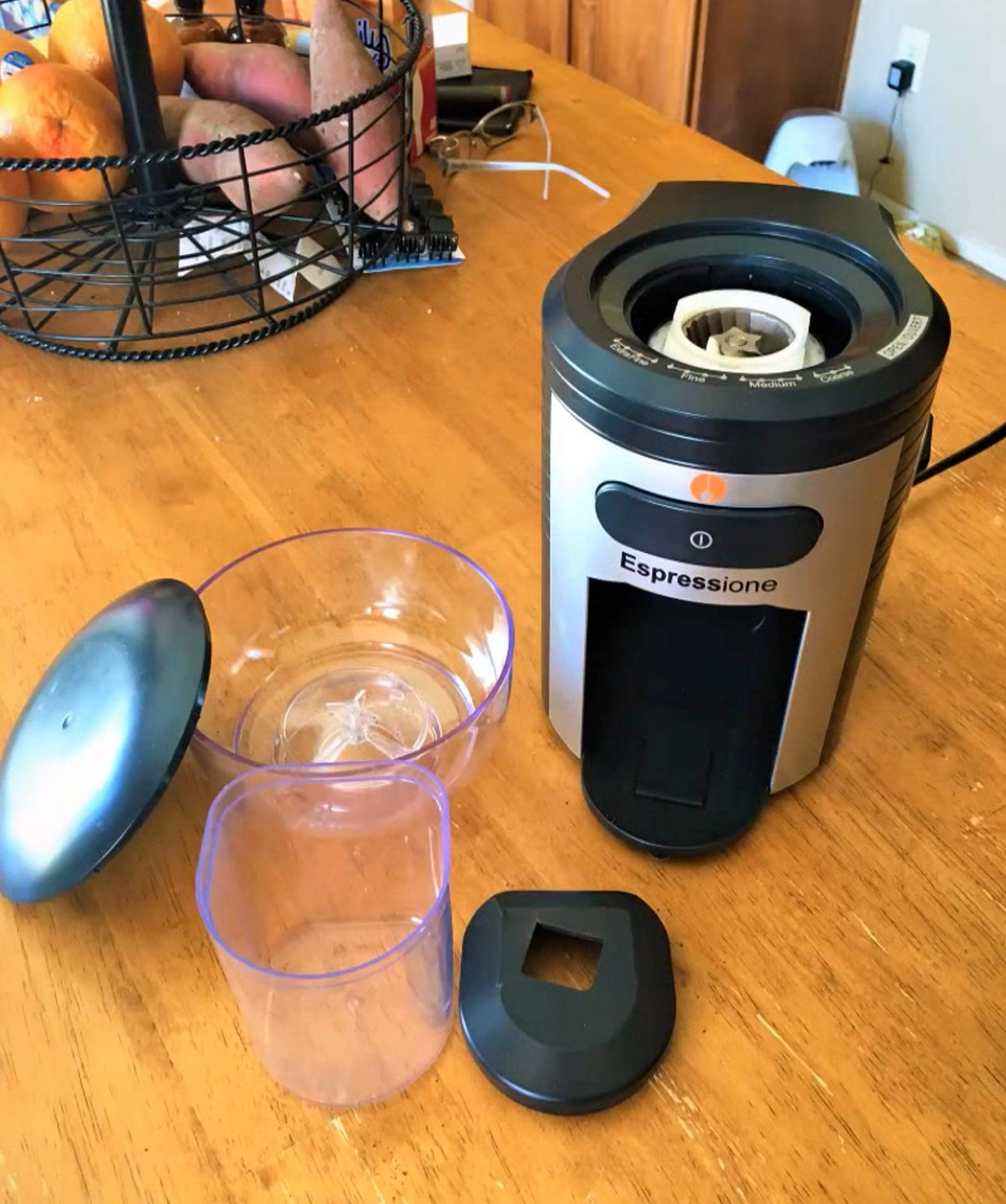 Premium Conical Burr Coffee Grinder - Adjustable Grind Size, 8.5oz Capacity, Black/Silver Finish - Perfect for Espresso, French Press & Pour Over Brewing at Home or Cafe