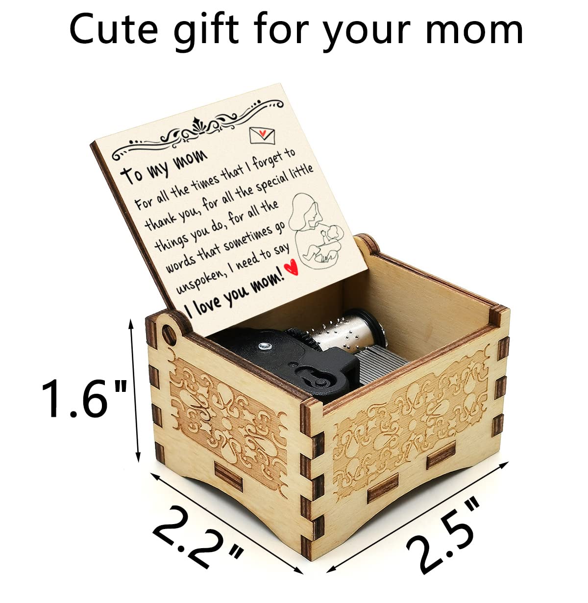 You Are My Sunshine Wind Up Music Box - Perfect Birthday Gift for Mom, Mother's Day Present, Heartfelt Keepsake for Special Occasions | Home Decor, Nursery, Relaxation