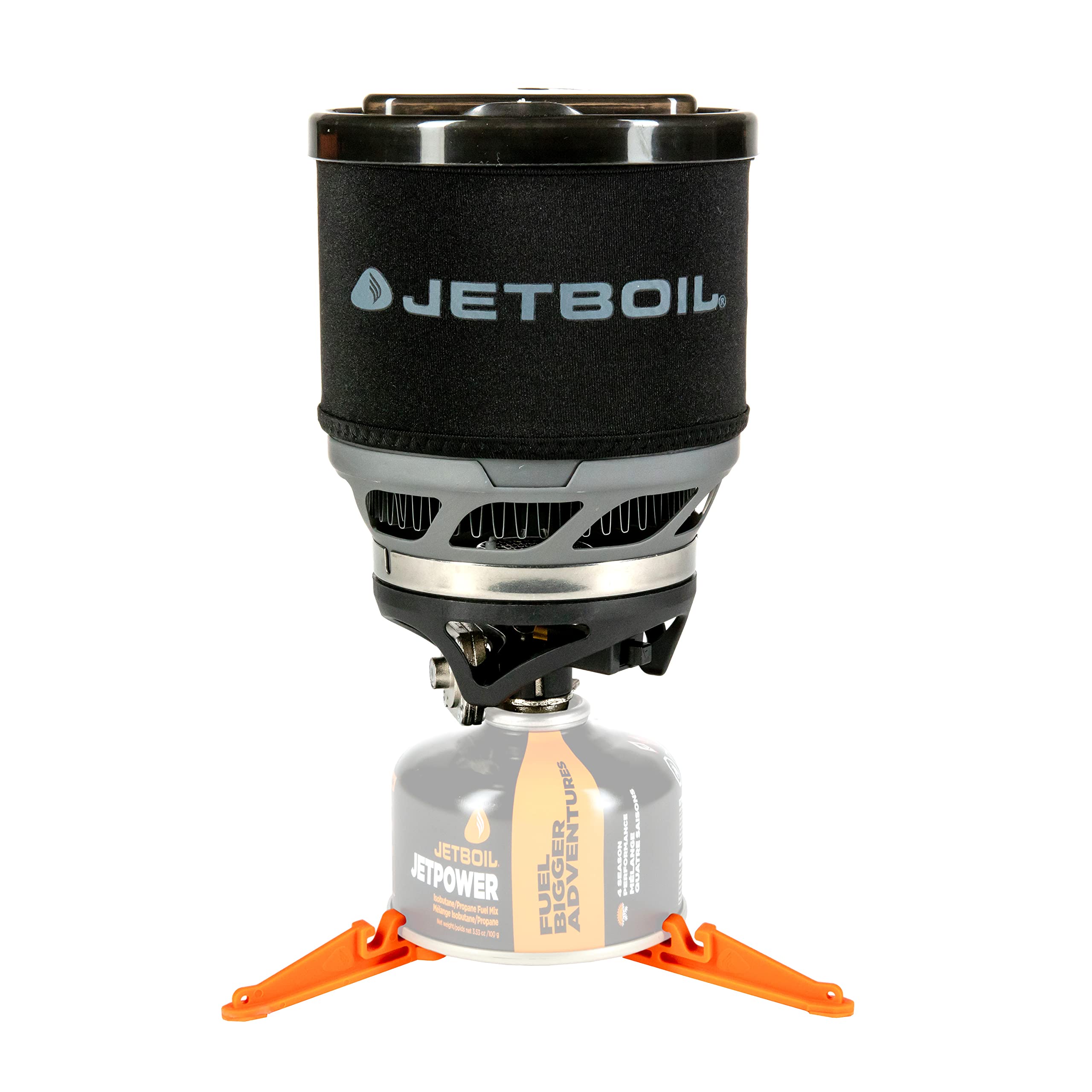 Jetboil MiniMo Compact Camping Stove - Portable Backpacking Cooking System with Adjustable Flame Control - Perfect for Hiking, Backpacking & Outdoor Adventures