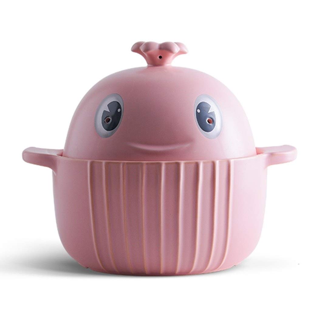 Pink Ceramic Casserole Pot - 28.8cm Cartoon Hot Pot for Induction Cooker & Open Flame, Small Stockpot for Home Cooking, Kitchen Supplies & Gift Ideas | Perfect for Soups, Stews, Family Meals & Gifts
