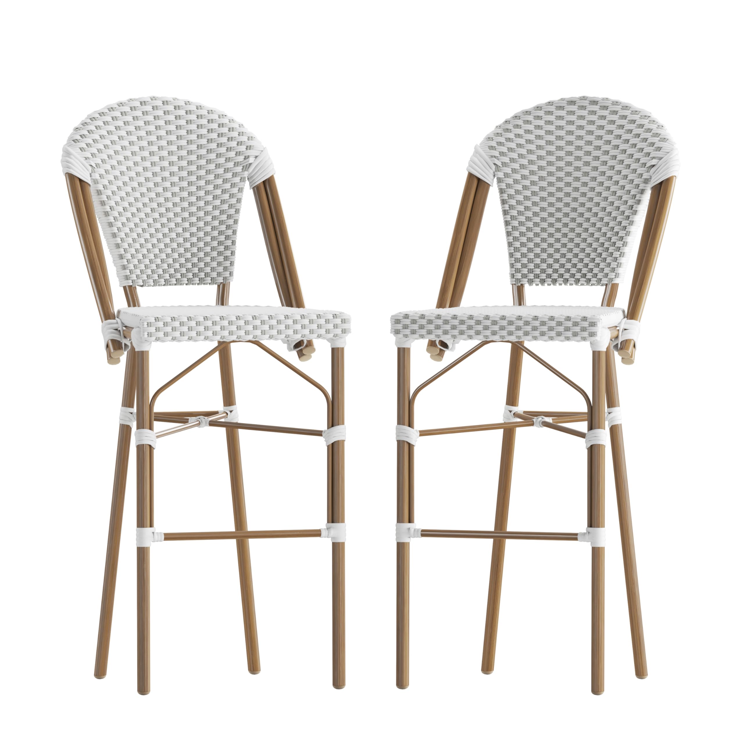 Flash Furniture Lourdes Commercial Grade Bistro Bar Stools, Set of 2 - 30