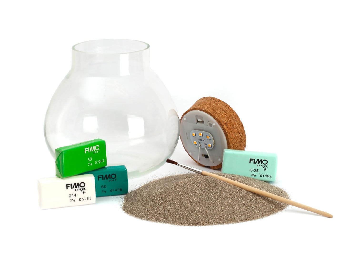 FIMO Polymer Clay Terrarium Kit - DIY Miniature Garden Craft Set for Home Decor, Gifts, and Creative Projects | Perfect for Plant Lovers, Fairy Gardens & Room Decoration