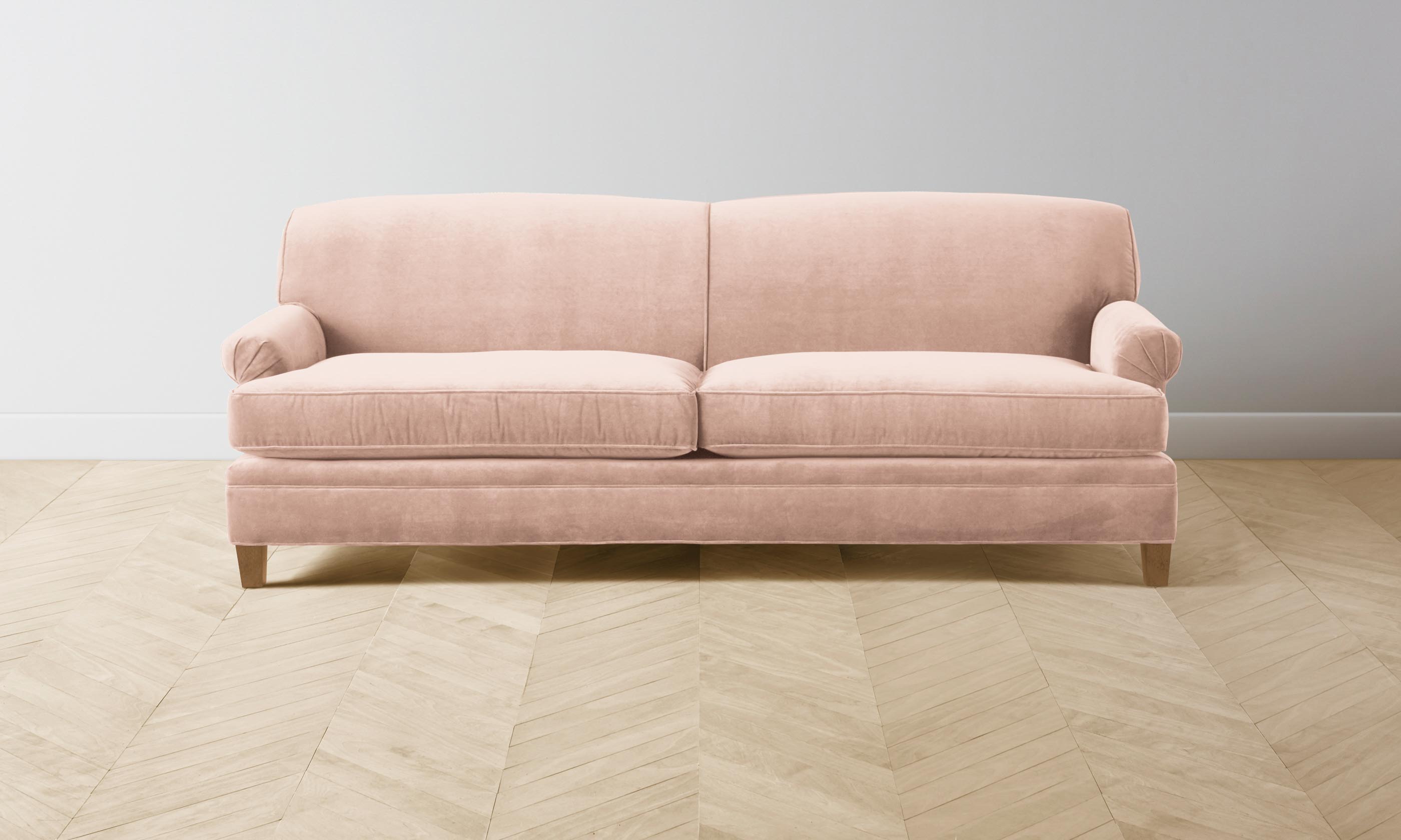 Carmine Sofa - Luxe Performance Velvet in Dusty Rose | Elegant Living Room Seating for Modern Homes