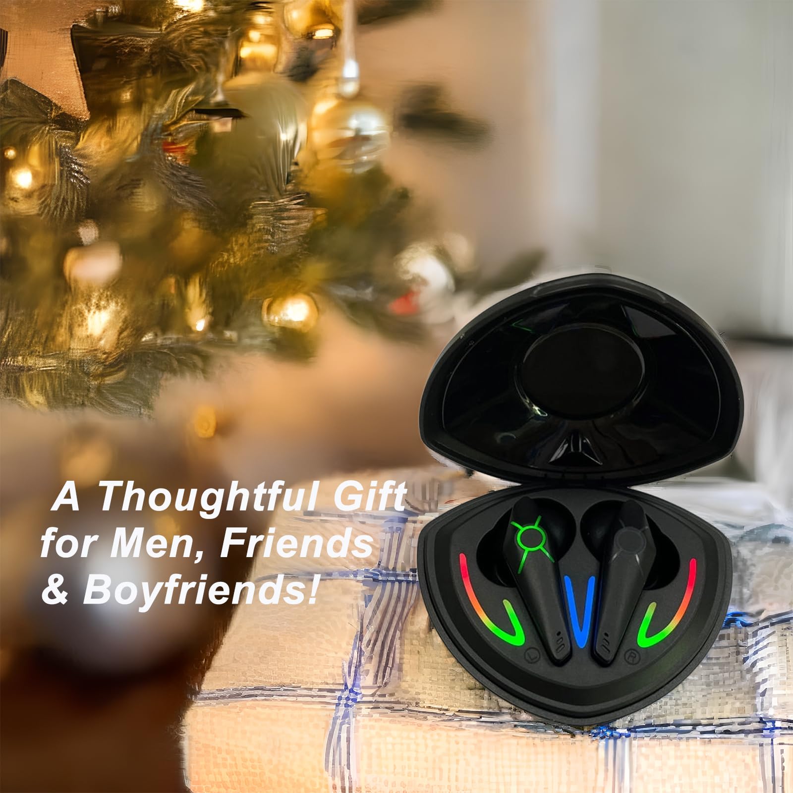 BT 5.1 Wireless Earbuds with Wireless Charging Case, IPX4 Waterproof Stereo Headphones, Built-in Mic, Premium Sound & Deep Bass - Perfect for Sports, Running, Gym & Outdoor Activities