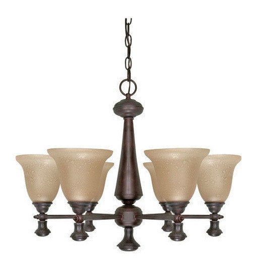 Nuvo Lighting 60 2415 Mericana Collection 6-Light Energy Star Certified GU24 Chandelier in Old Bronze Finish - Perfect for Dining Rooms, Living Rooms, and Entryways