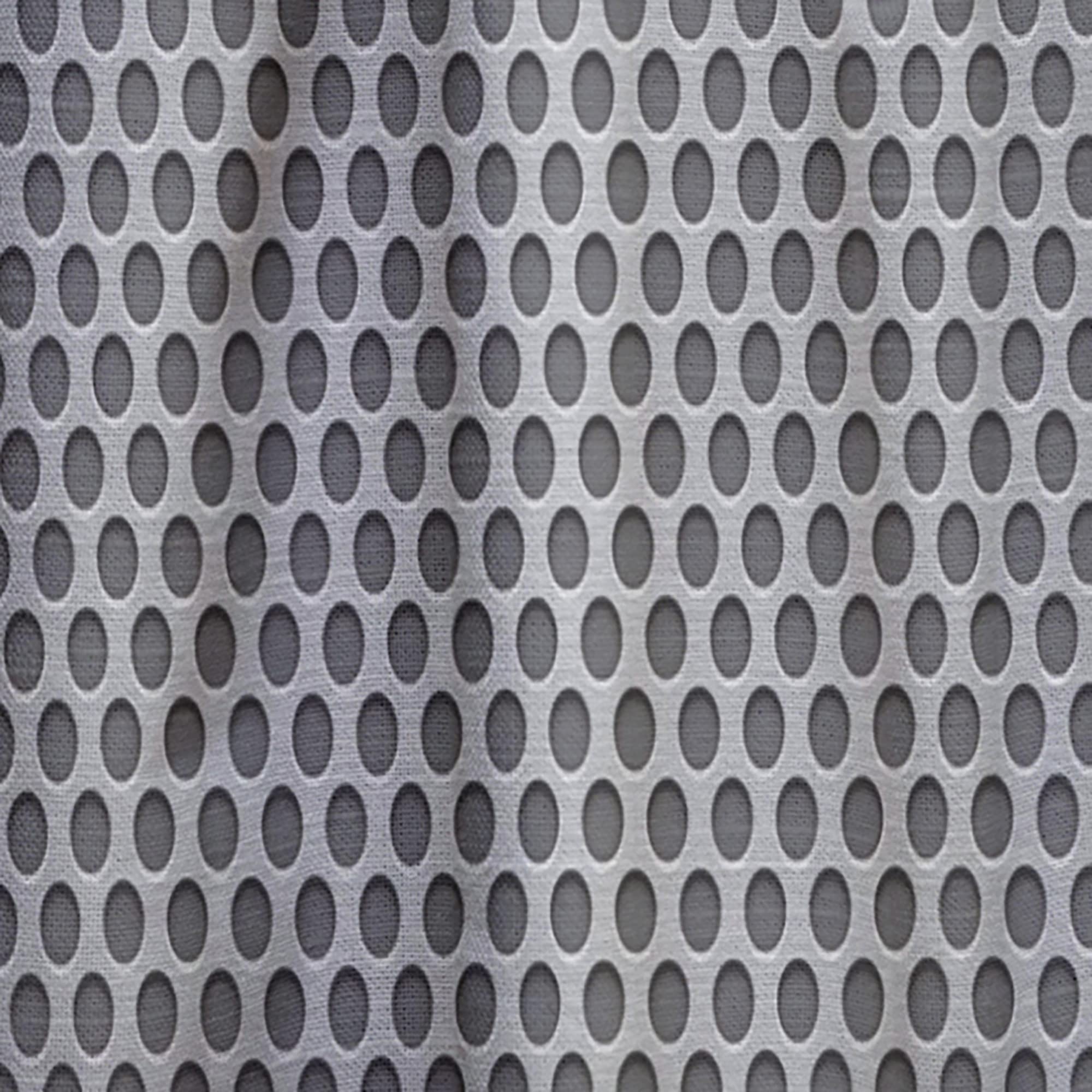 3D Circles Metal Grill Thermal Insulated Curtains - Single Panel 52x90 Inches - Blackout Drapes for Bedroom & Living Room - Perfect for Home Decor, Privacy & Temperature Control
