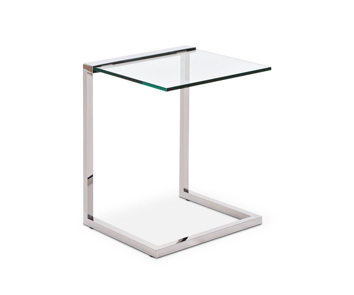 Adanso Modern C-Shaped End Table with Storage Shelf - Stylish Accent Table for Living Room, Bedroom, or Office