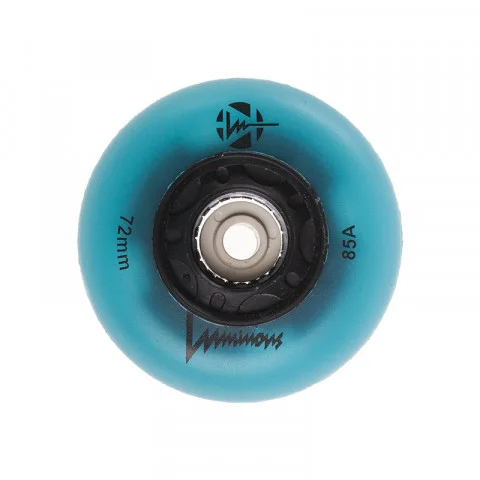 Luminous LED Inline Wheels Glow 72mm 85a 4pk - High-Performance Light Up Skate Wheels for Night Skating, Roller Derby & Outdoor Activities