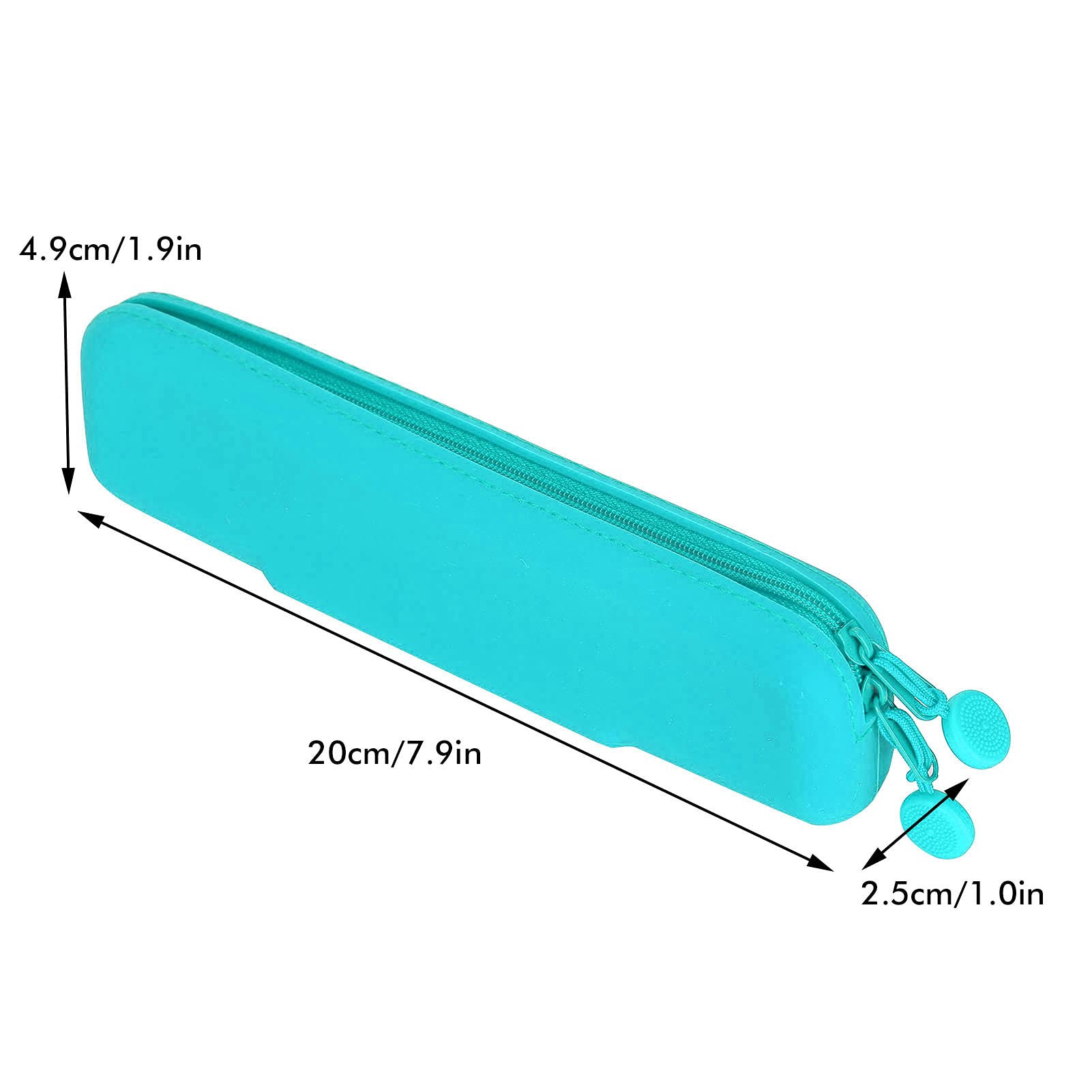Premium Silicone Pencil Pouch - Mini Waterproof & Leakproof Organizer Bag for Makeup, Pens, Small Essentials - Durable & Smooth Silicone Case (Green, Small) - Perfect for School, Office & Travel Accessories Storage