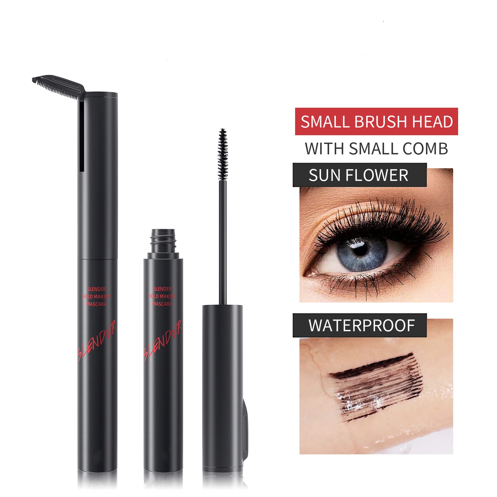 4D Silk Fiber Eyelash Mascara - Waterproof Black Mascara for Extra Long, Thick & Voluminous Lashes | No Clumping, No Smudging | Perfect for Daily Makeup, Party & Special Occasions