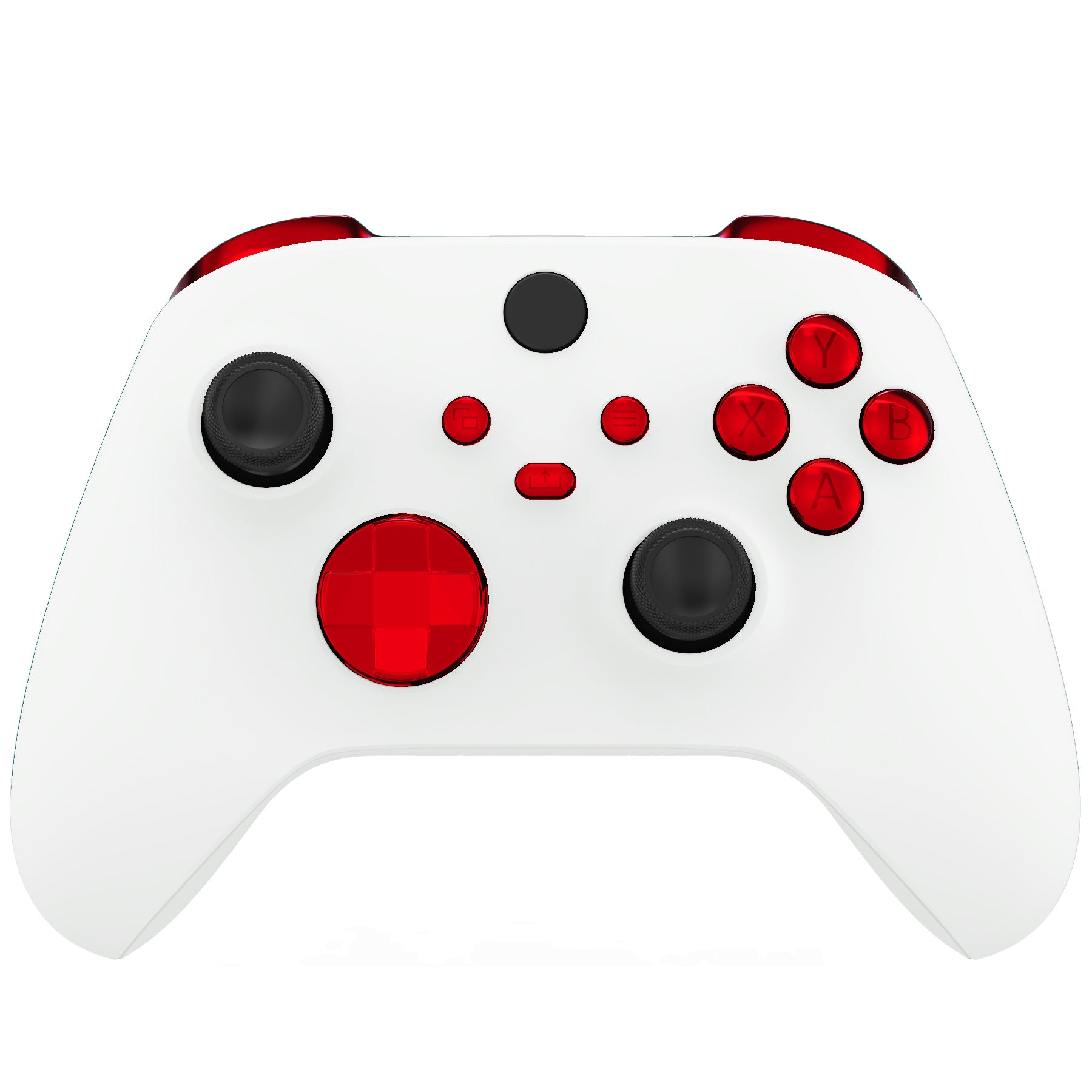 eXtremeRate Chrome Red Replacement Buttons for Xbox Series X/S Controller - LB RB LT RT Bumpers, Triggers, D-Pad, ABXY & Function Keys | Premium Customization for Enhanced Gaming Experience | Perfect for Competitive Gaming & Controller Personalization