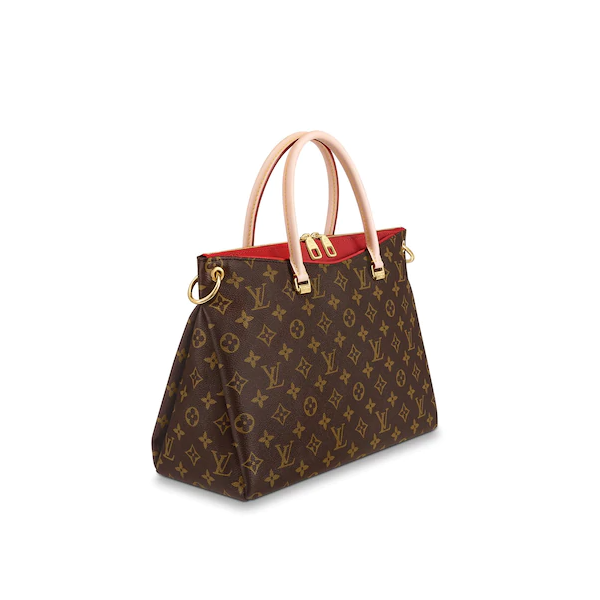 Authentic Louis Vuitton Pallas Monogram Canvas Handbag in Cherry Red - Perfect for Work, Travel & Everyday Luxury Fashion Accessory